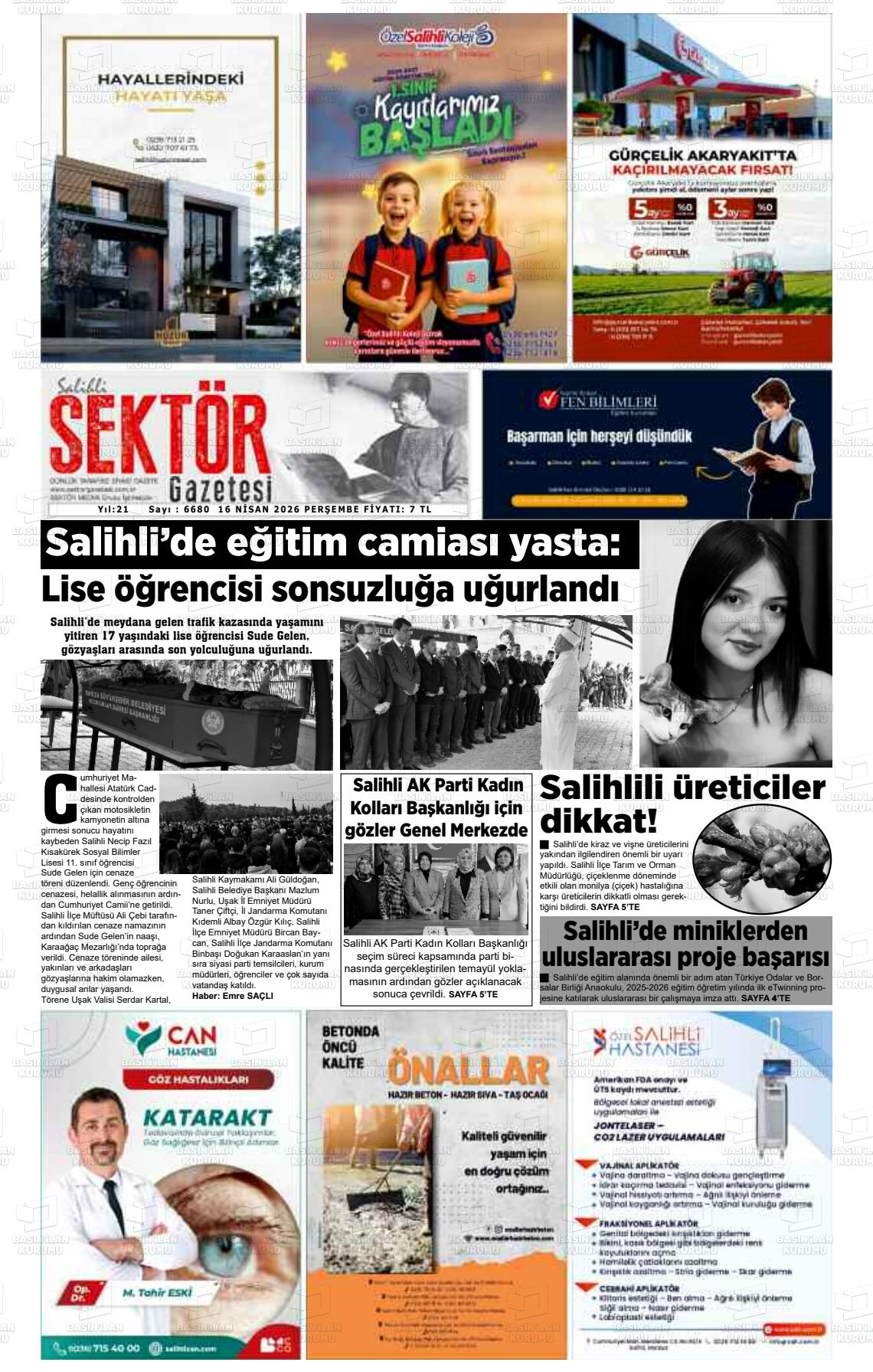 Manisa Salihlisektor 16.04.2026
