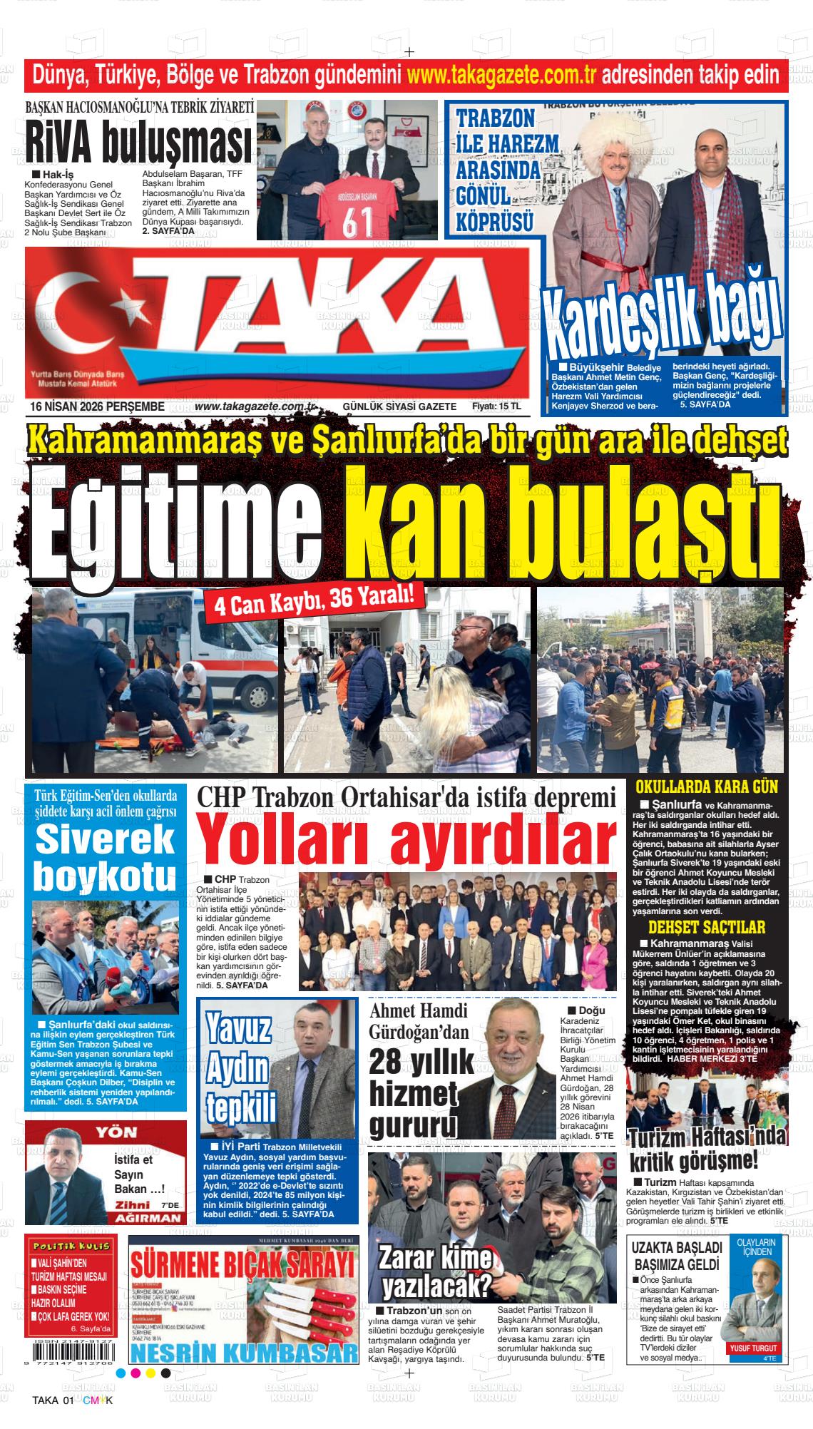 Trabzon Taka 16.04.2026