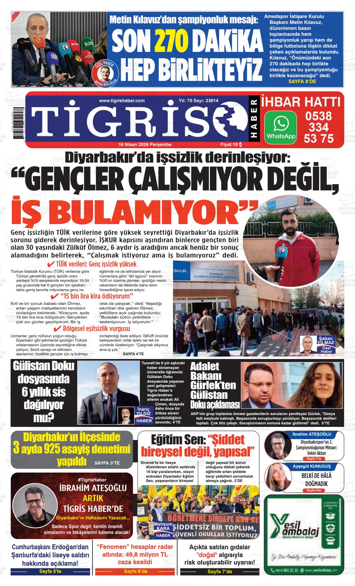 Diyarbakir Tirgis 16.04.2026