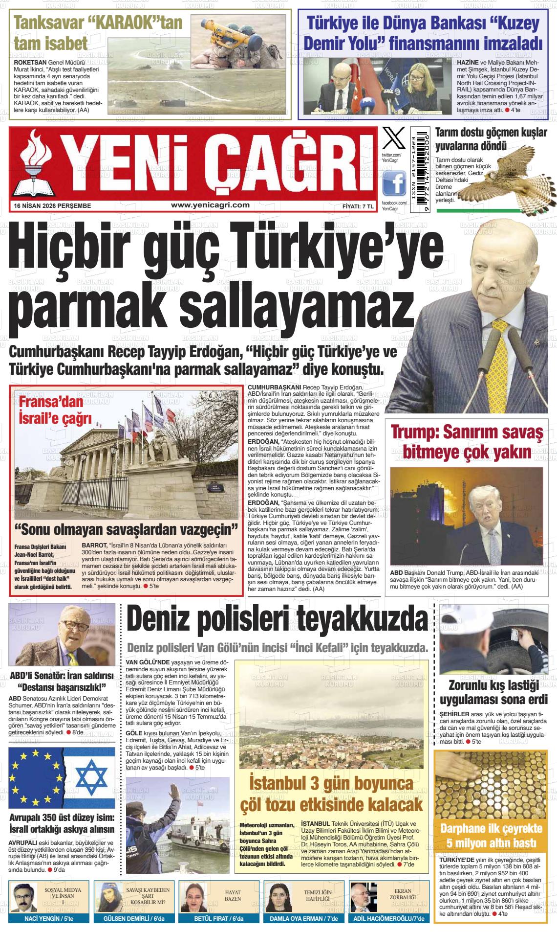 Istanbul Yenicagri 16.04.2026