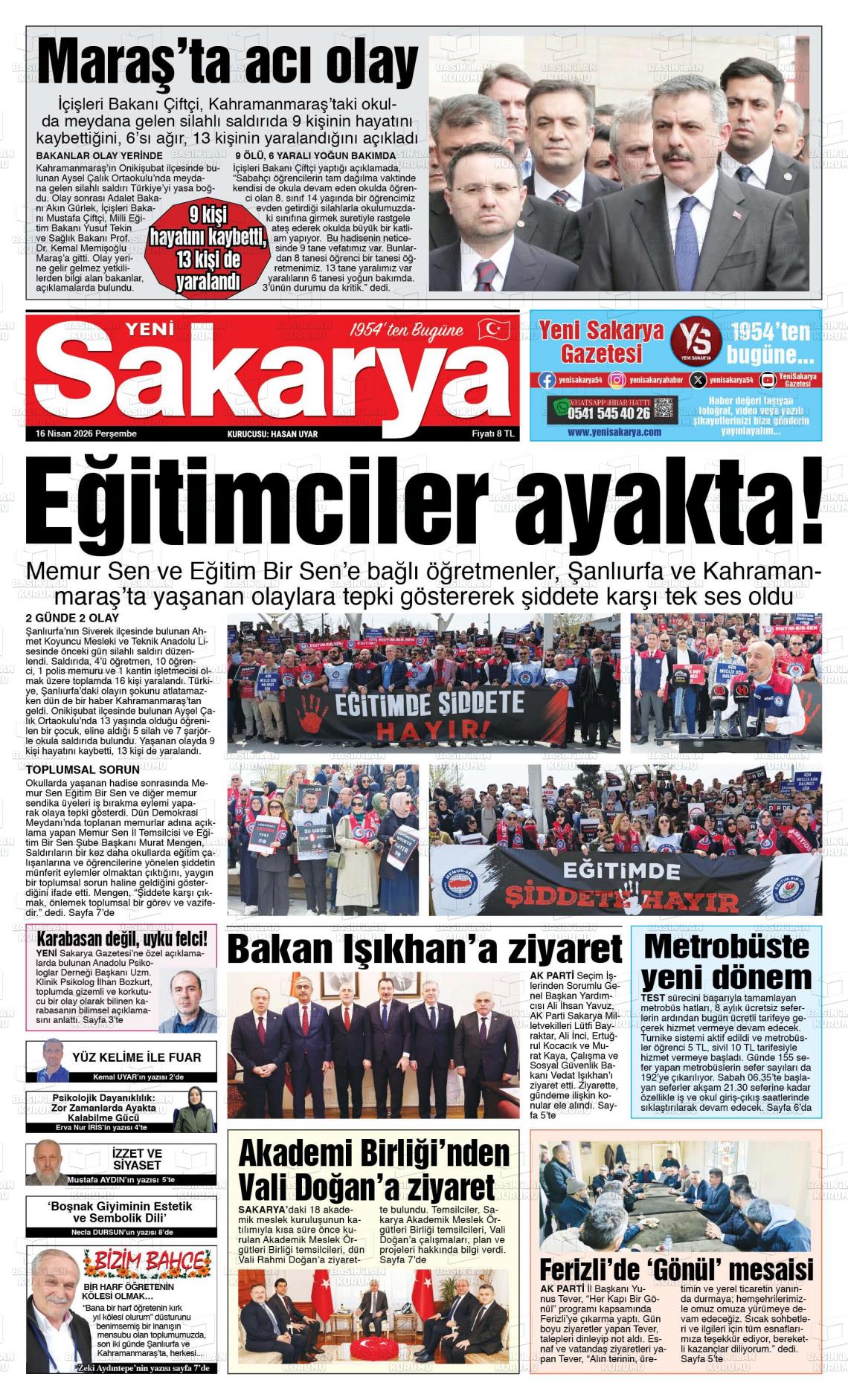 Sakarya Yeni 16.04.2026