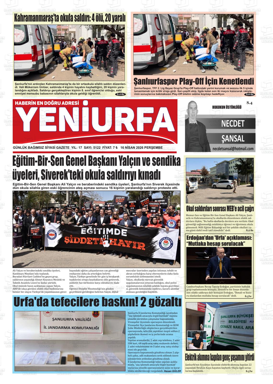 Sanliurfa Yeniurfa 16.04.2026