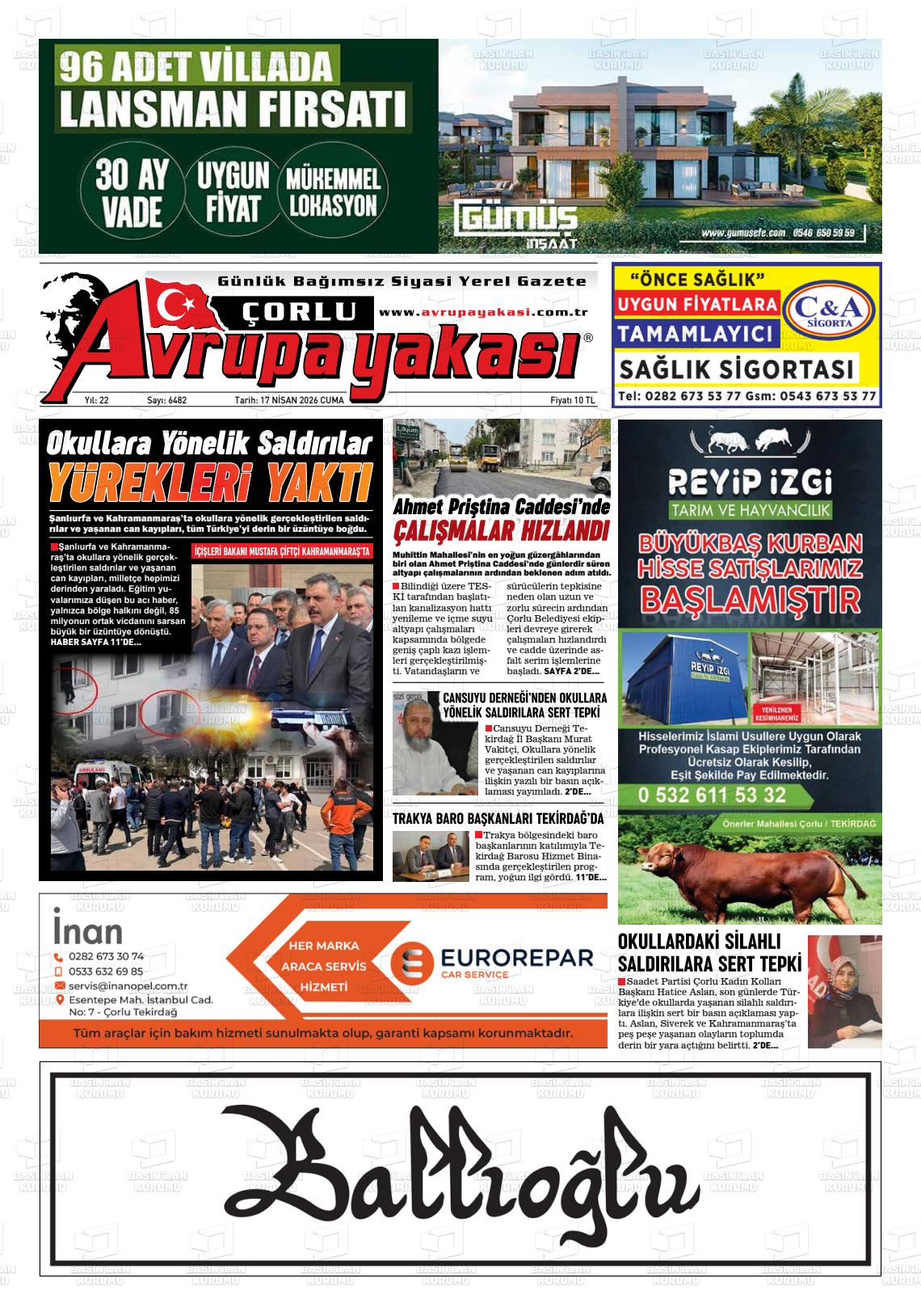 Tekirdag Avrupayakasi 17.04.2026