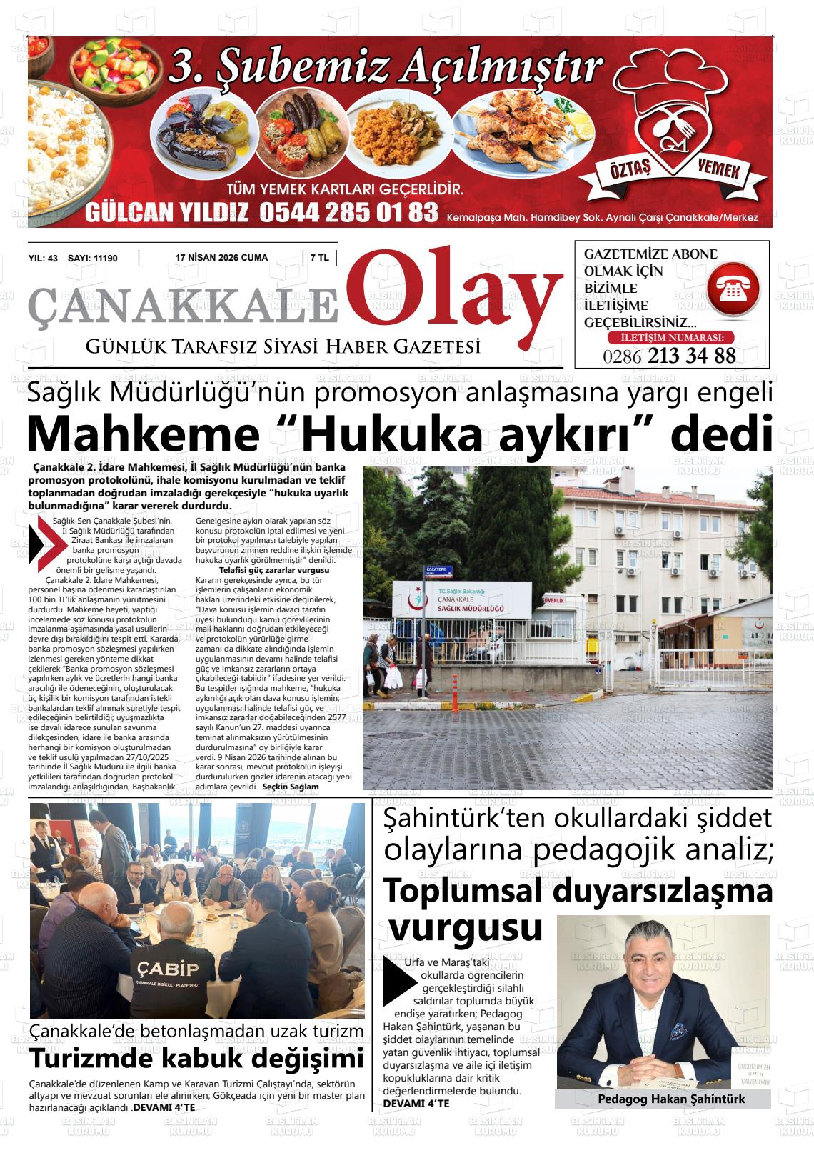 Canakkale Olay 17.04.2026