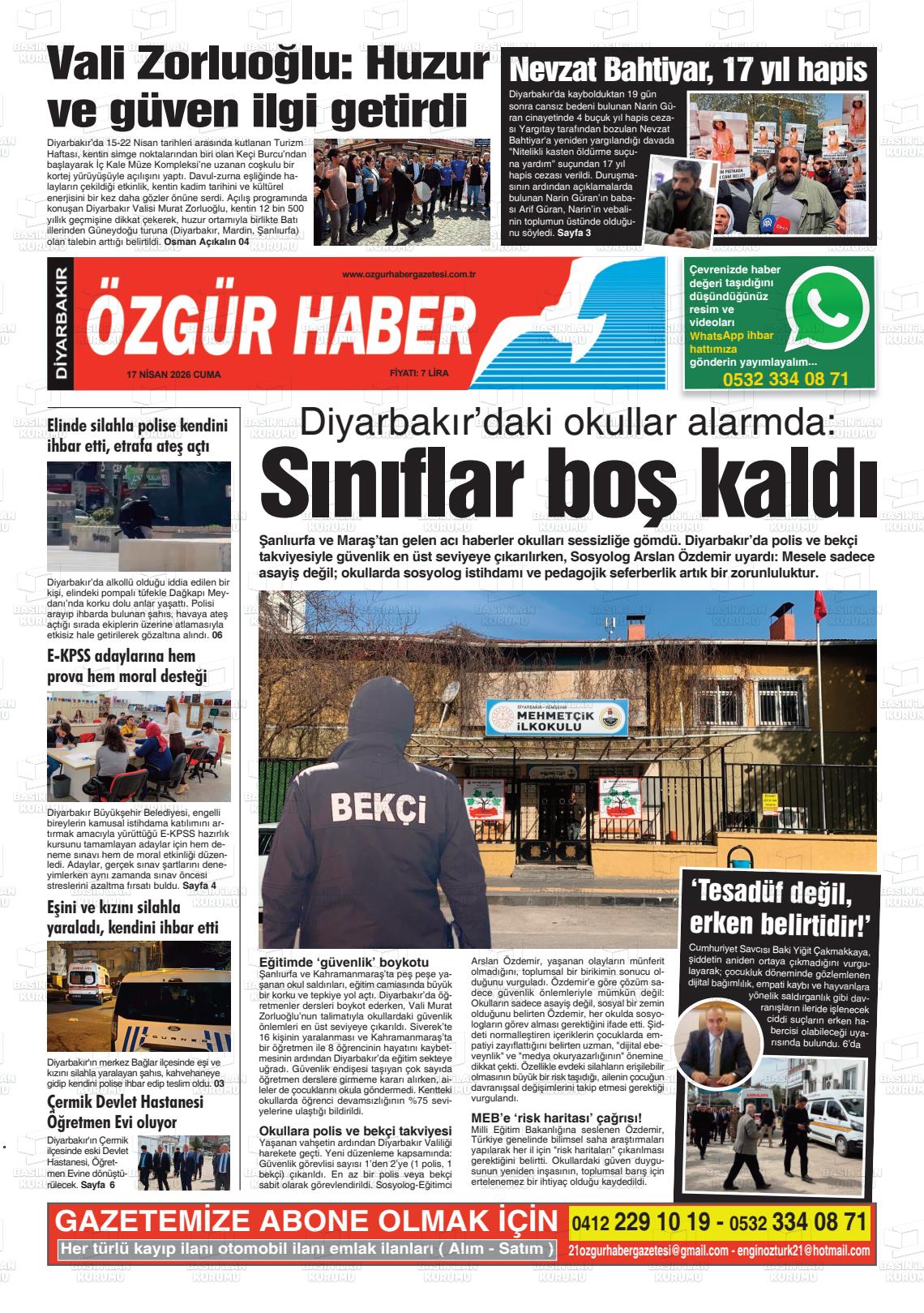 Diyarbakir Ozgurhaber 17.04.2026