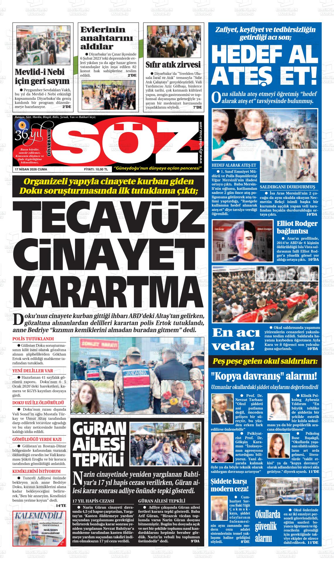 Diyarbakir Soz 17.04.2026