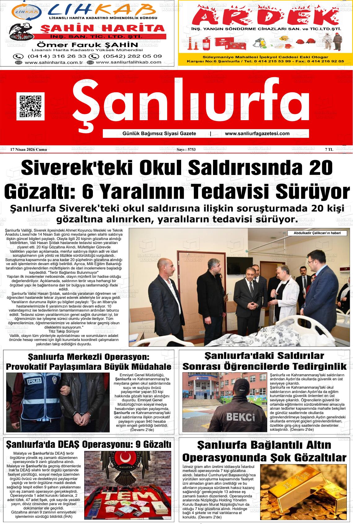 Sanliurfa Dunyadaveturkiyede 17.04.2026