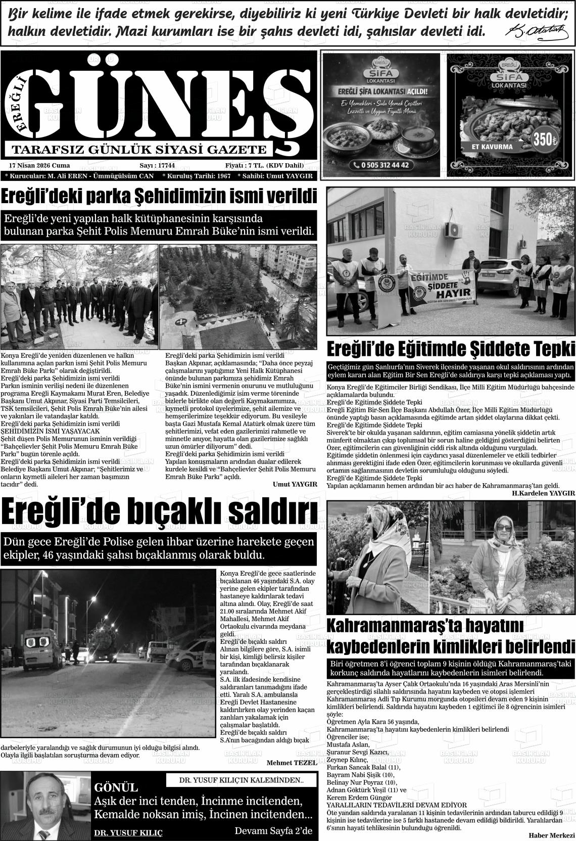 Konya Eregligunes 17.04.2026