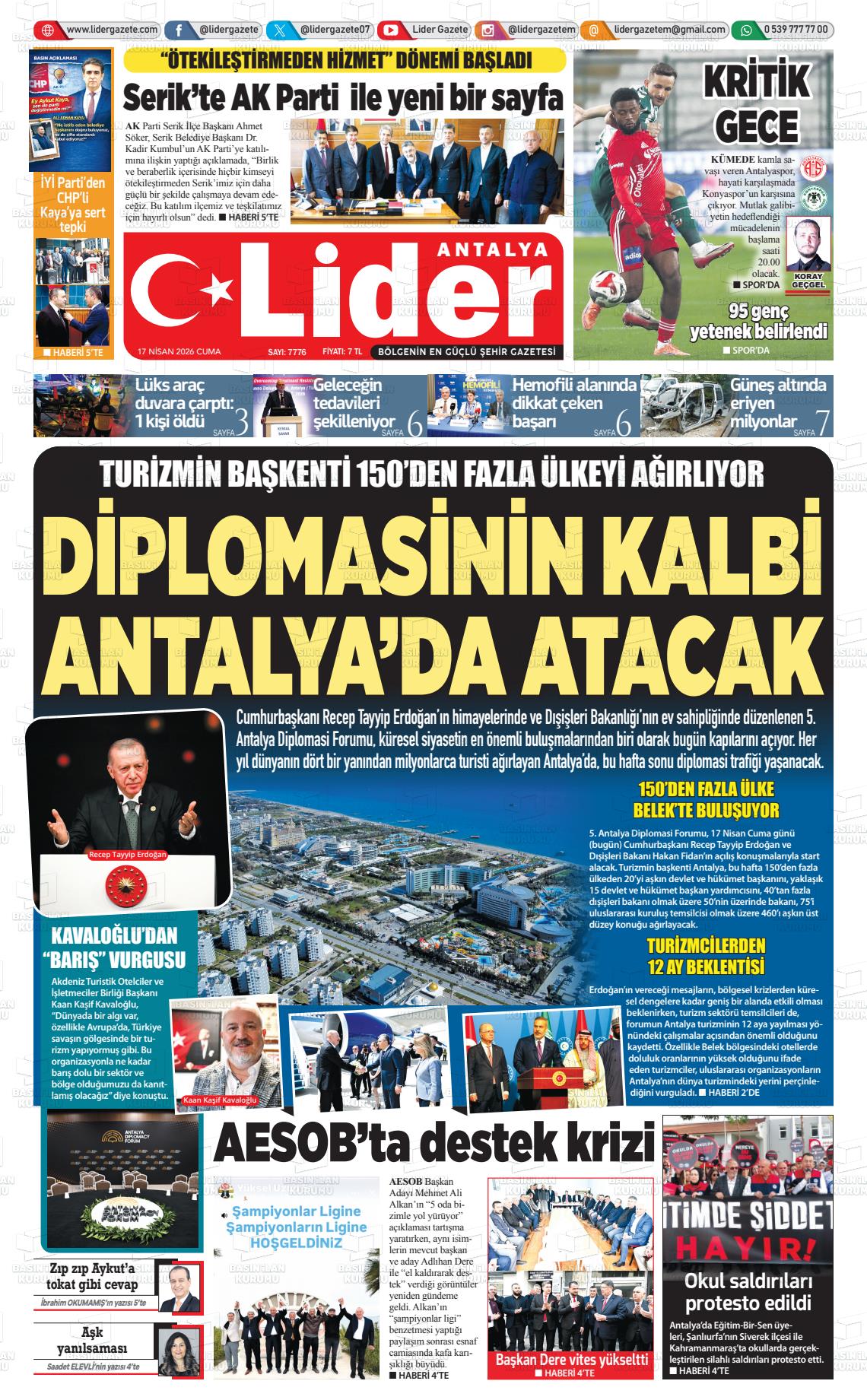 Antalya Gazetebir 17.04.2026