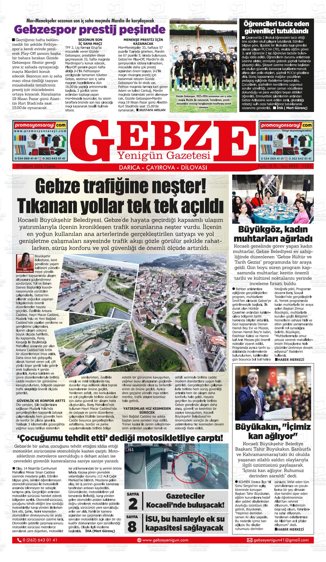 Kocaeli Gebzeyenigun 17.04.2026