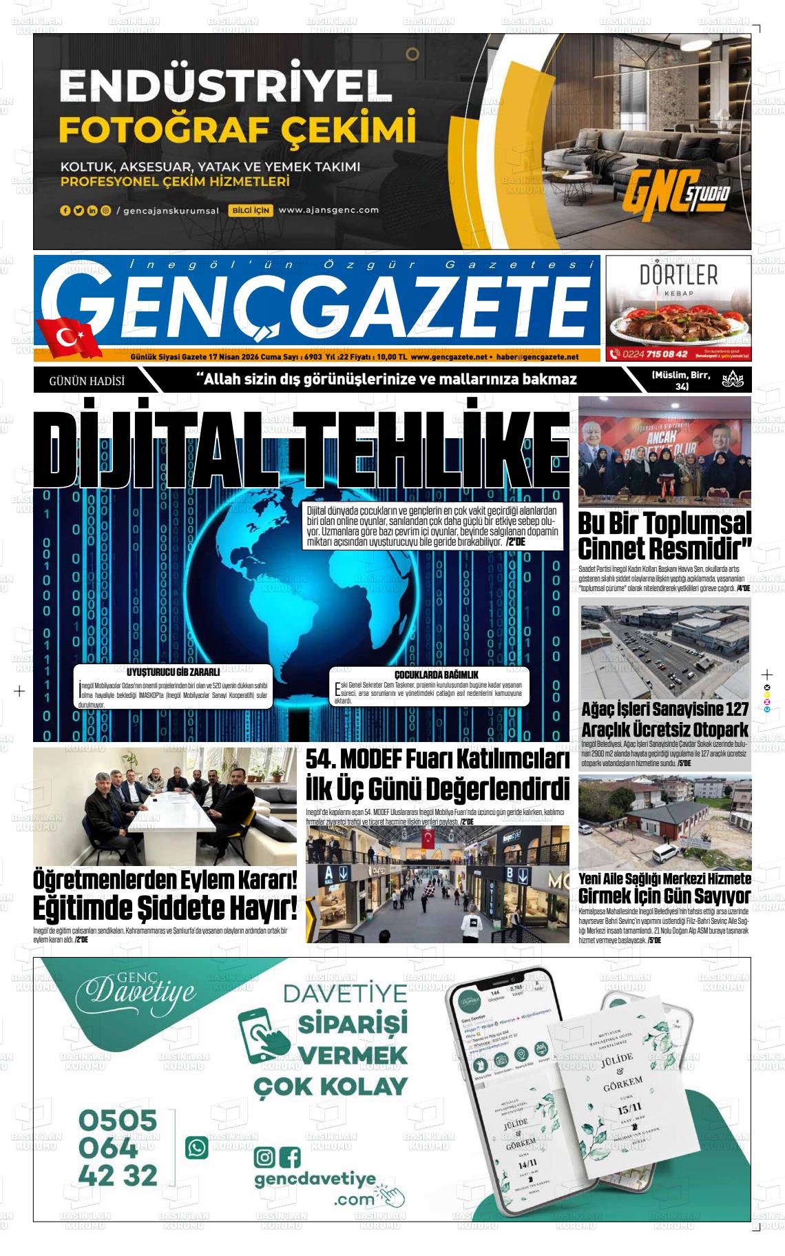 Bursa Gencgazete 17.04.2026