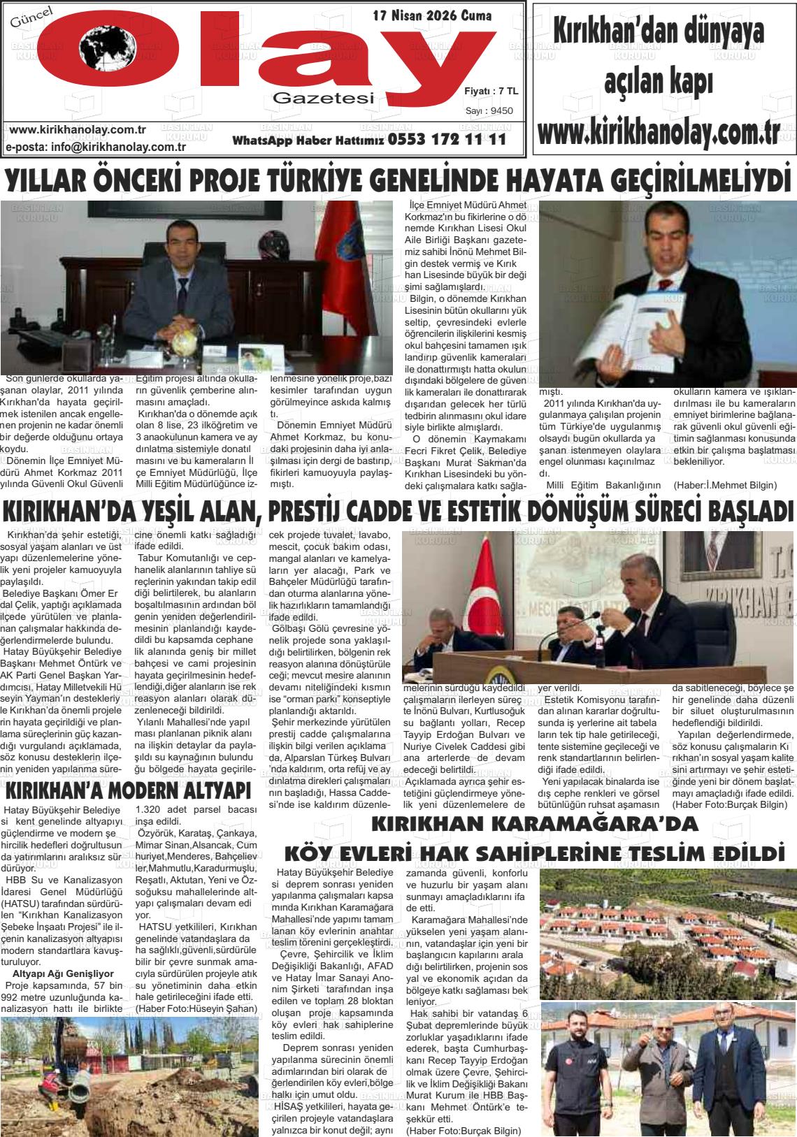 Hatay Guncelolay 17.04.2026