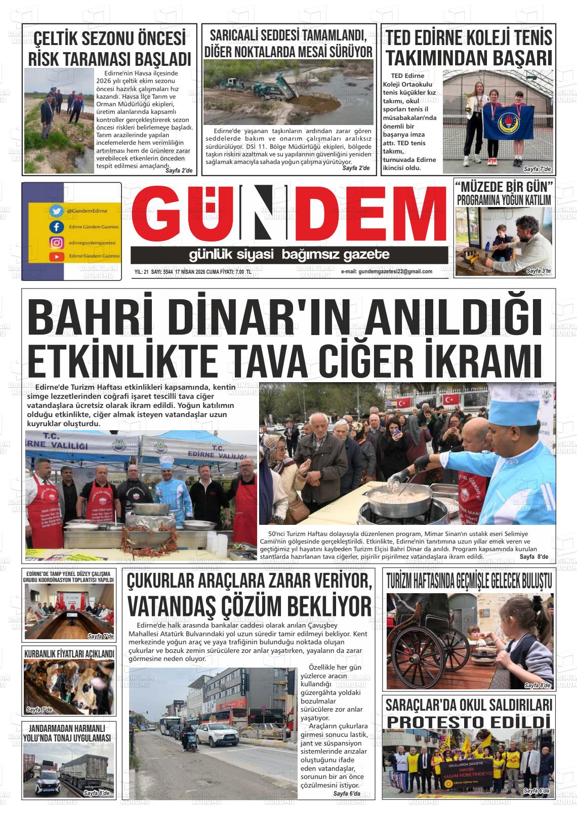 Edirne Gundem 17.04.2026