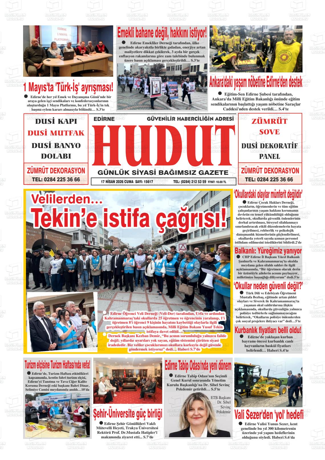 Edirne Hudut 17.04.2026
