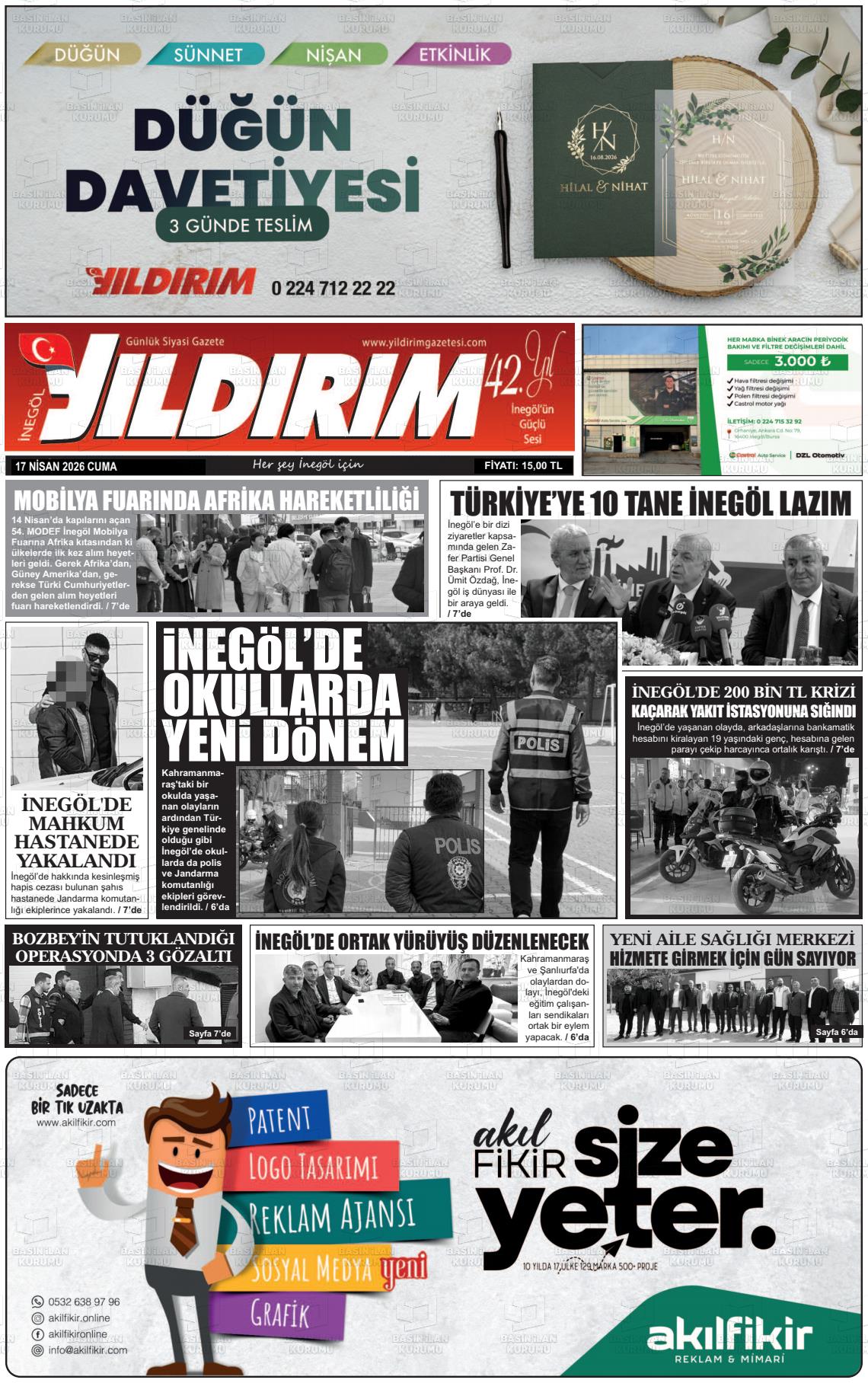 Bursa Inegolyildirim 17.04.2026