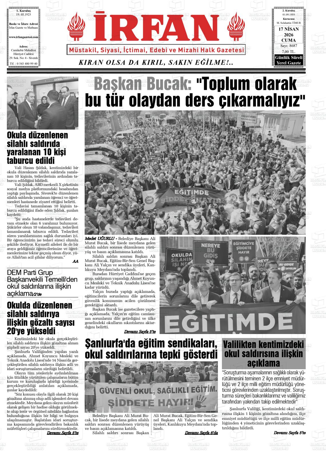 Sanliurfa Irfan 17.04.2026