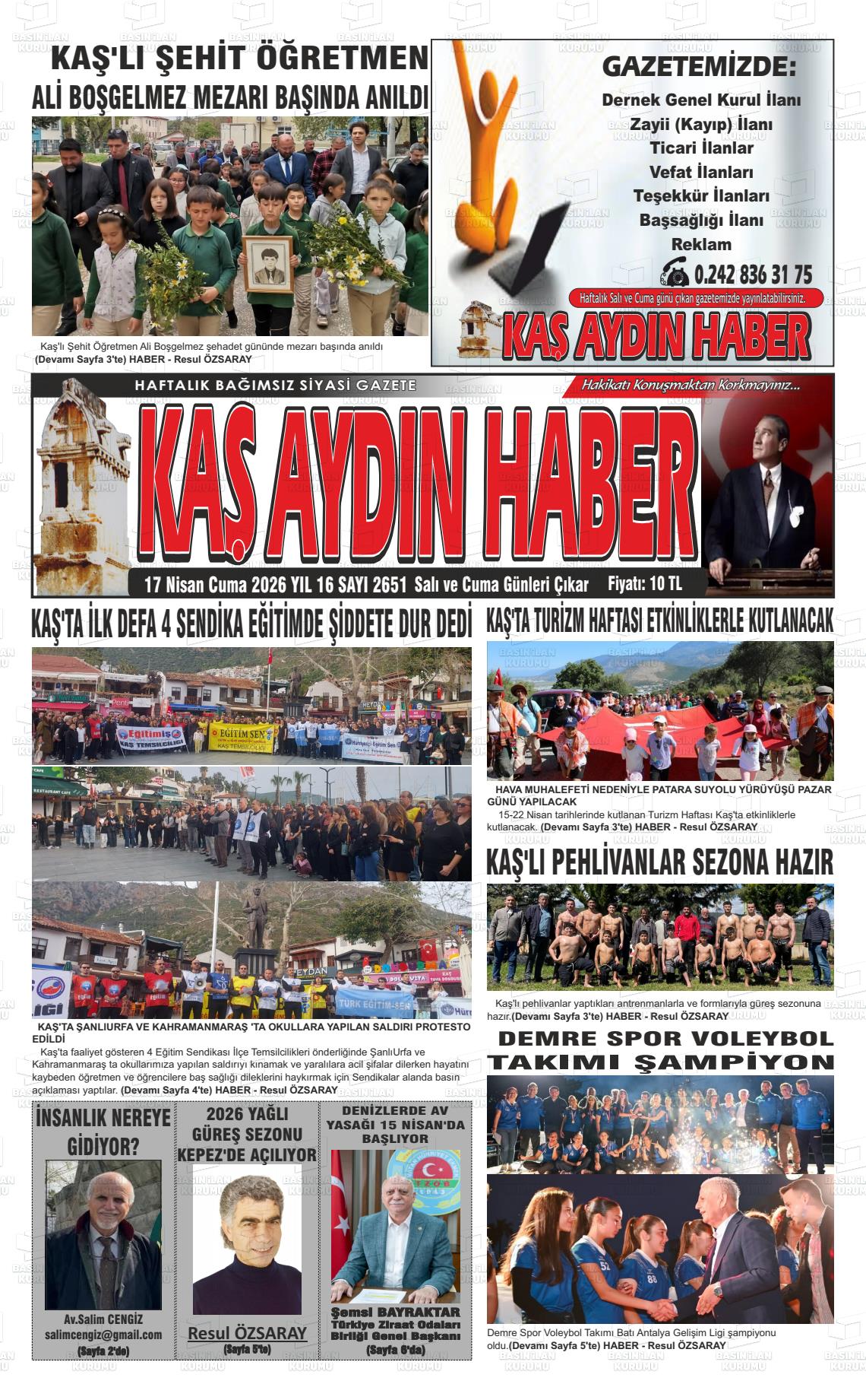 Antalya Kasaydinheber 17.04.2026