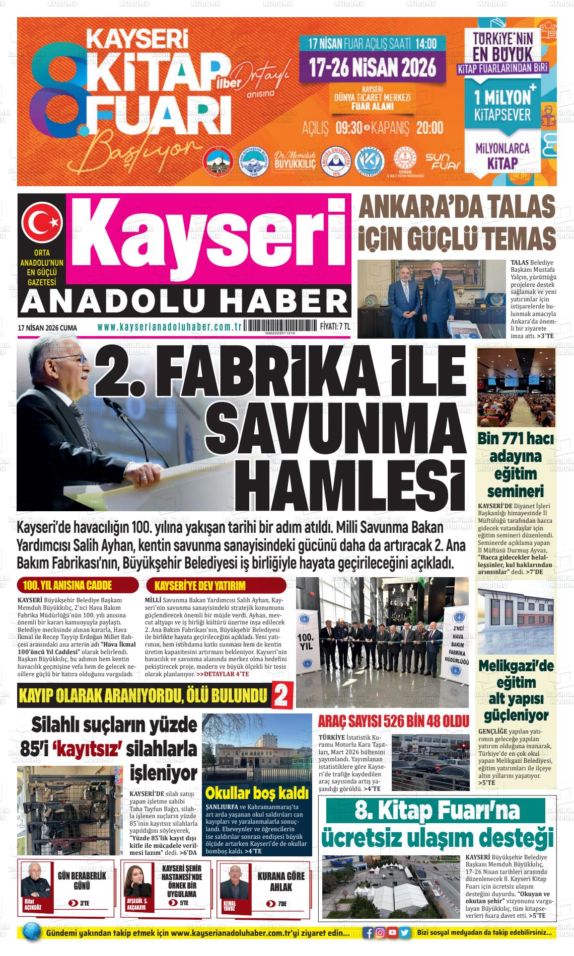 Kayseri Anadoluhaber 17.04.2026