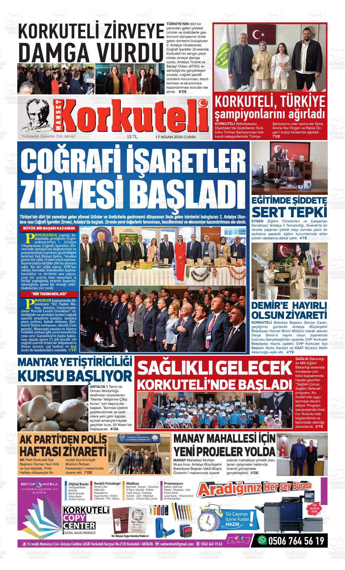 Antalya Korkutelimanset 17.04.2026