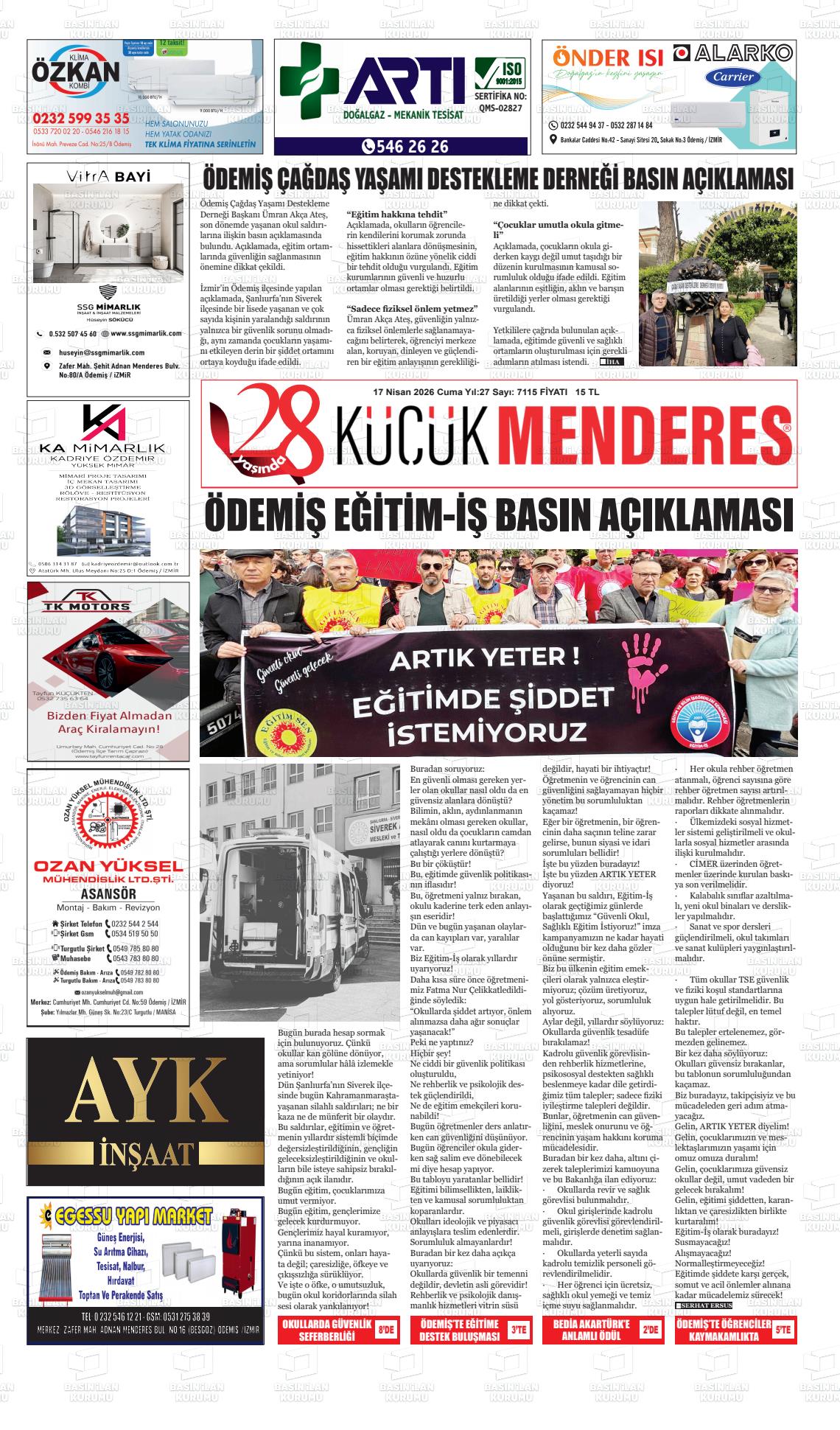 Izmir Kucukmenderes 17.04.2026