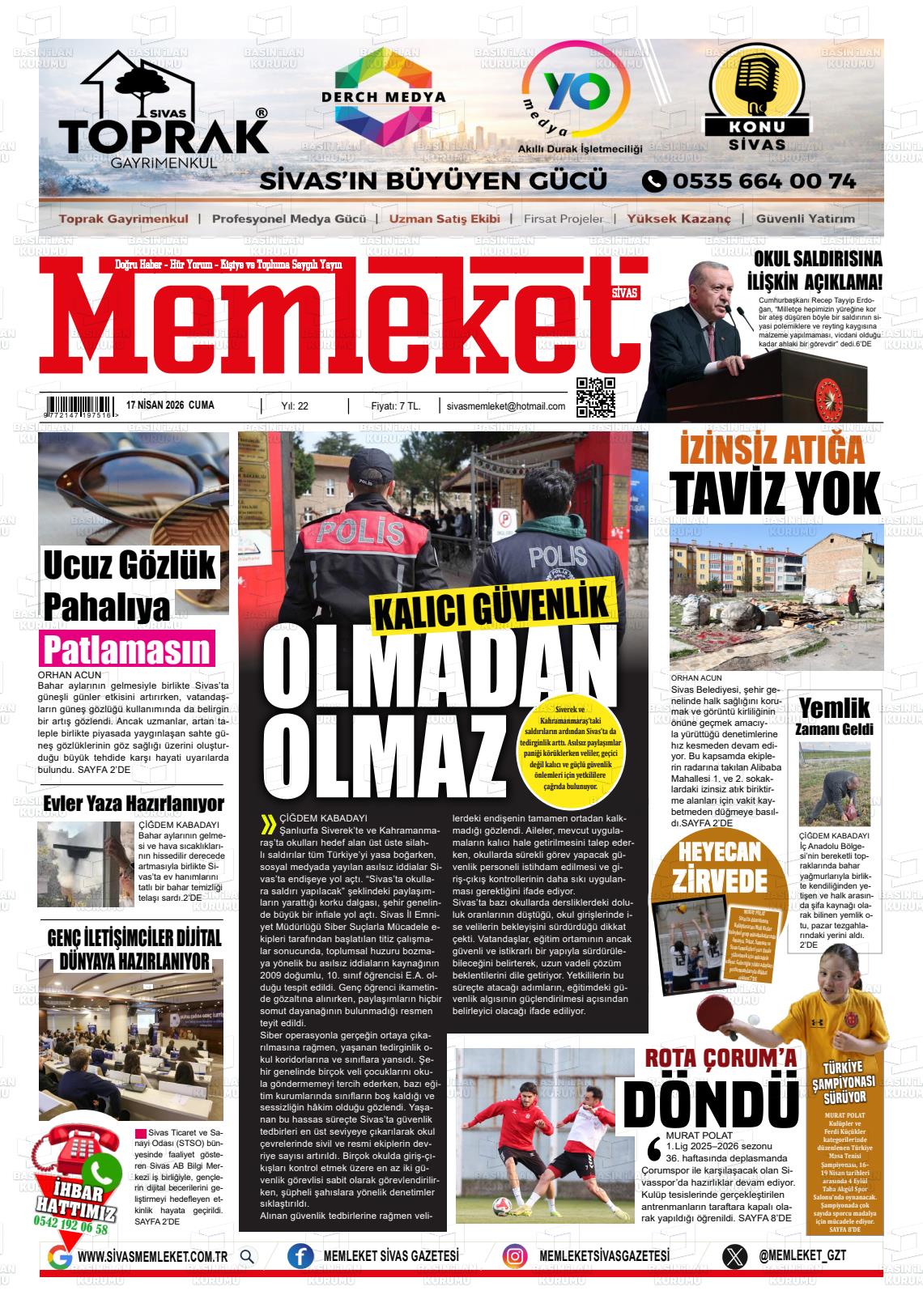 Sivas Memleket 17.04.2026