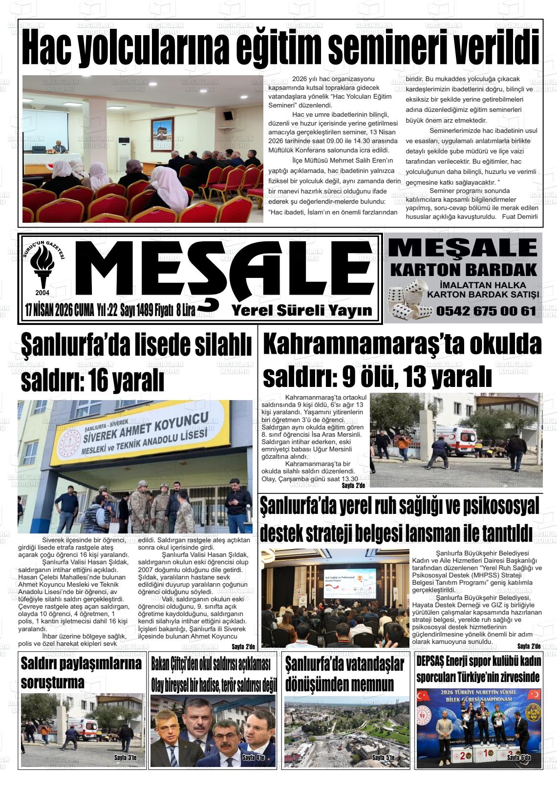 Sanliurfa Mesale 17.04.2026