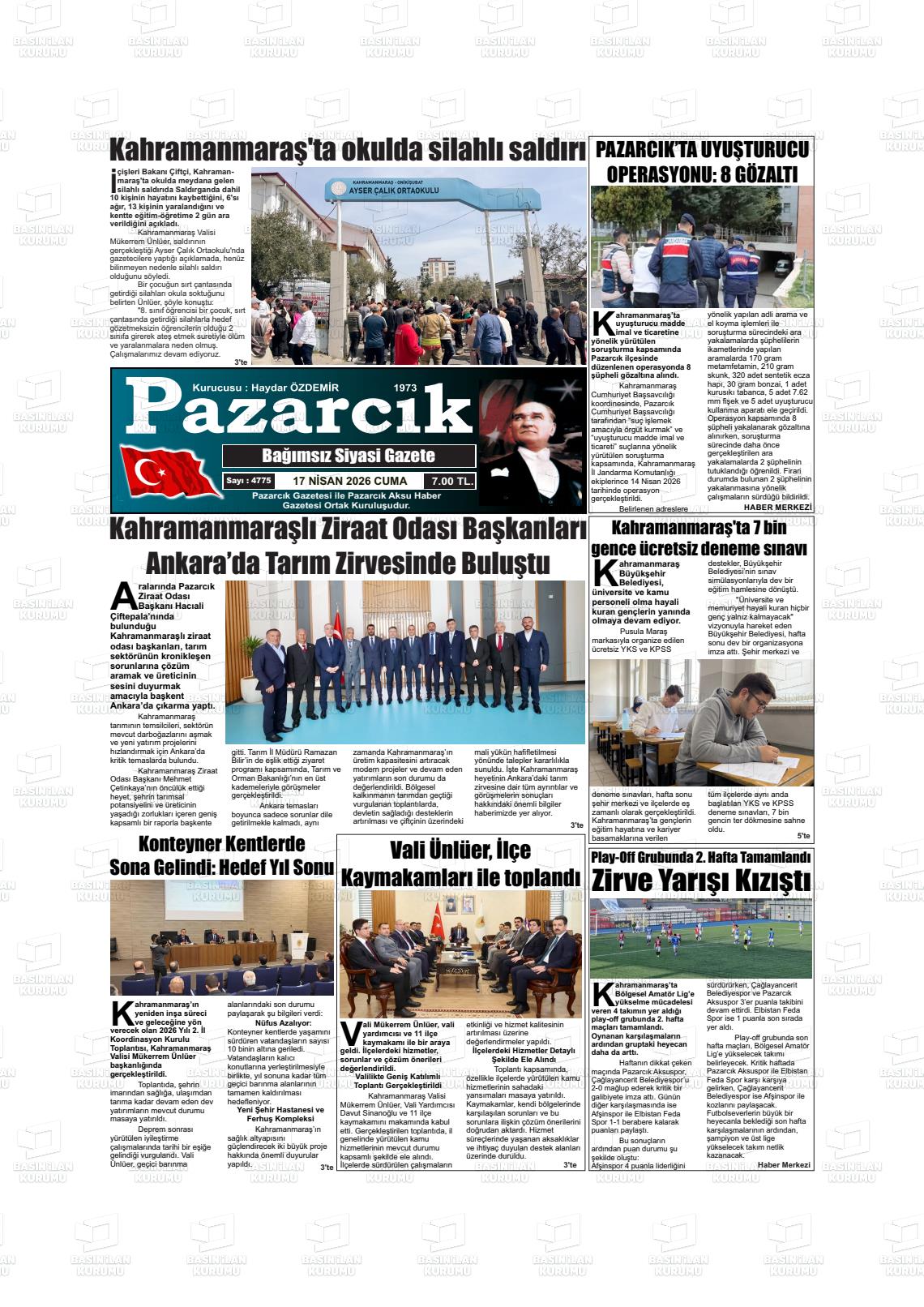 Kahramanmaras Pazarcik 17.04.2026