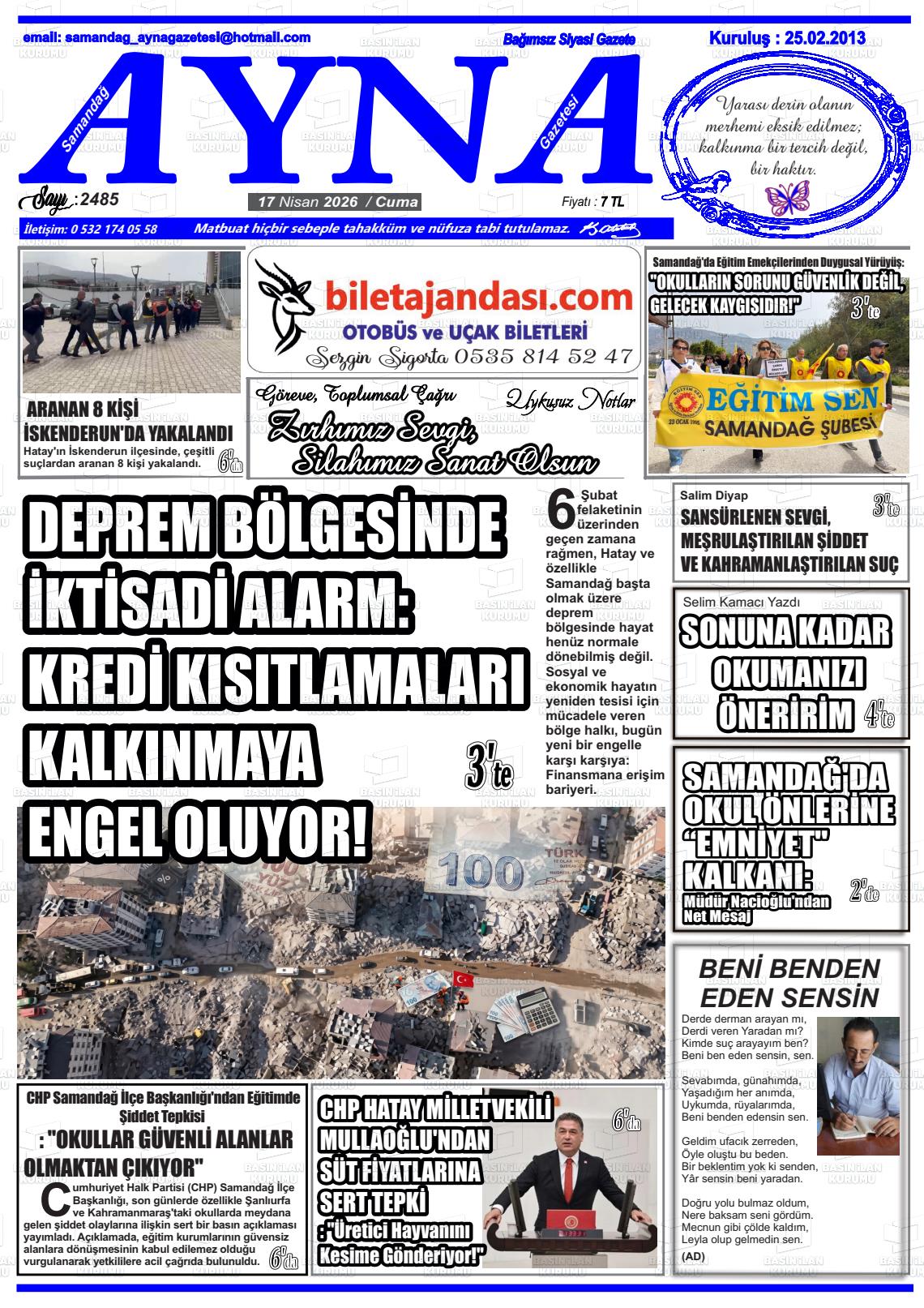 Hatay Samandagayna 17.04.2026