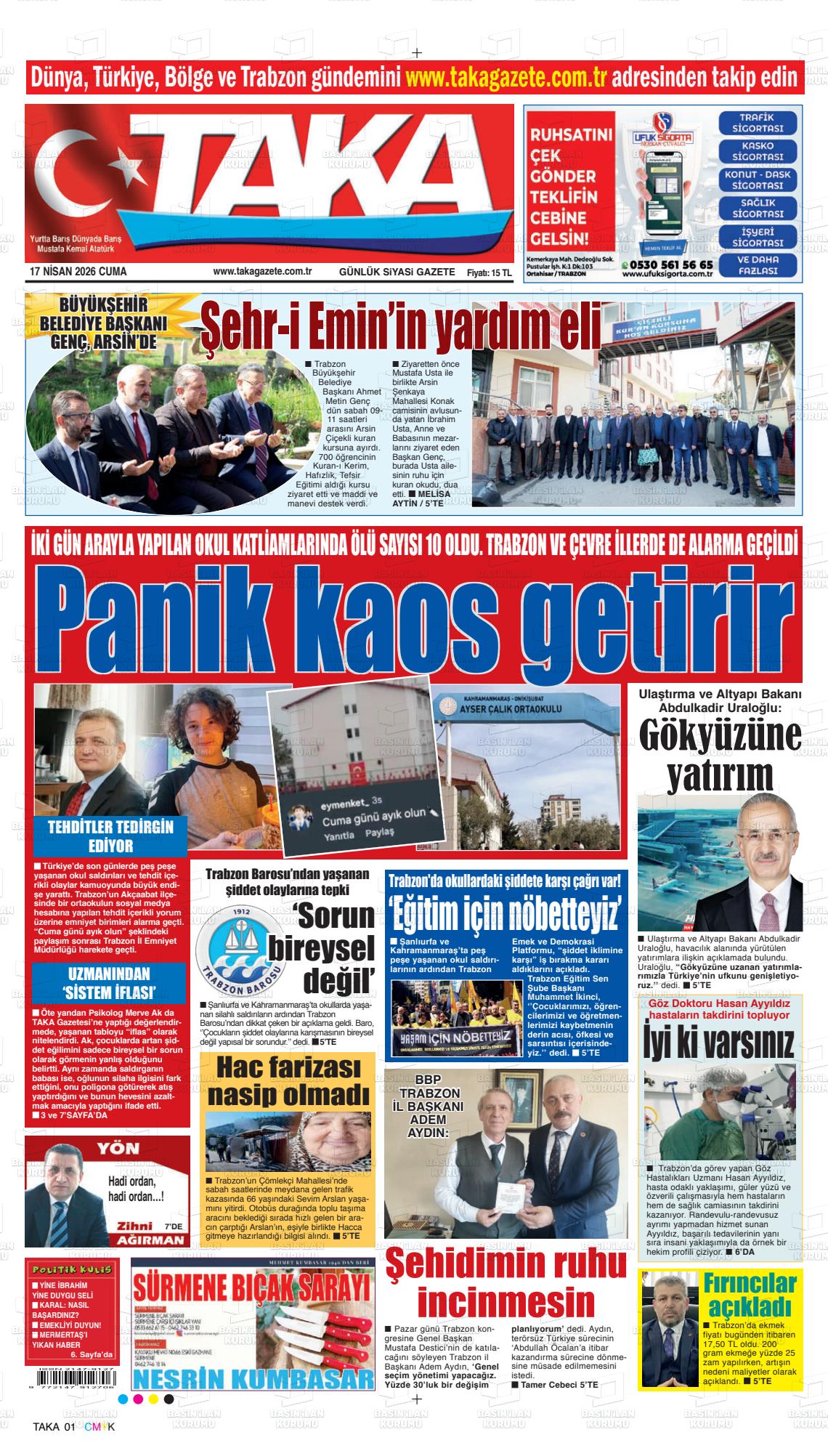 Trabzon Taka 17.04.2026