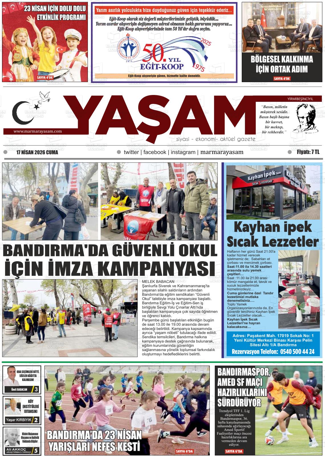Canakkale Yasam 17.04.2026