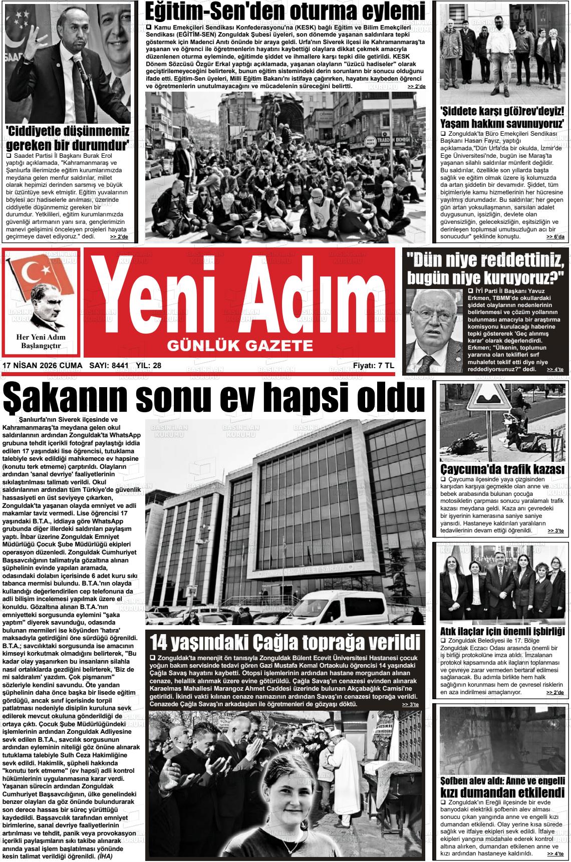Zonguldak Yeniadim 17.04.2026