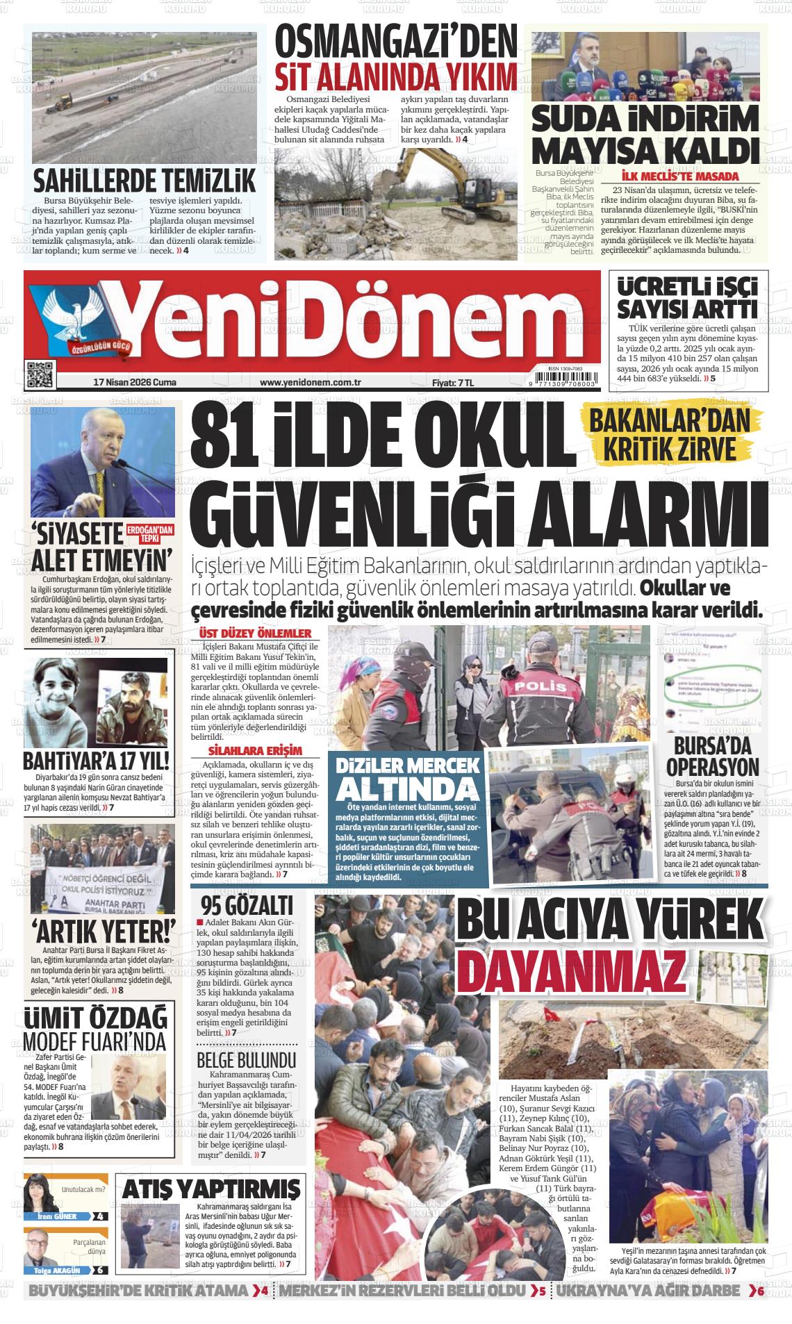 Bursa Yenidonem 17.04.2026