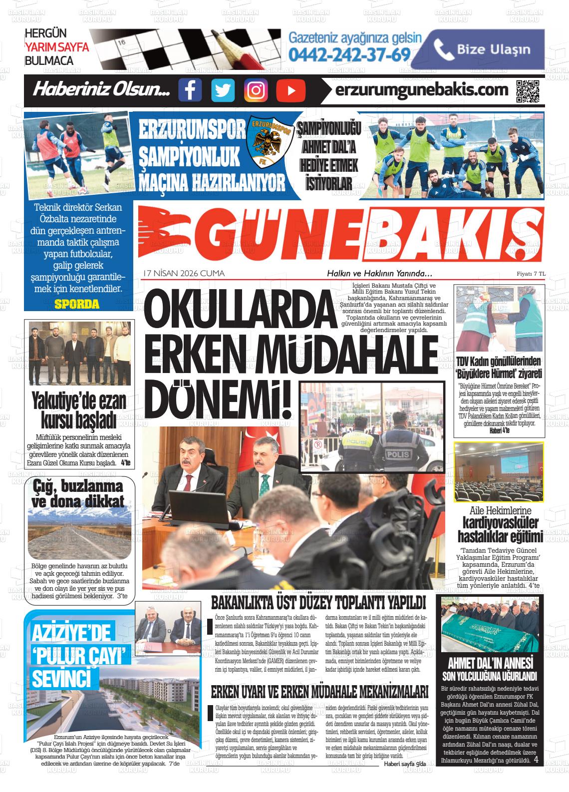 Erzurum Yenikusak 17.04.2026