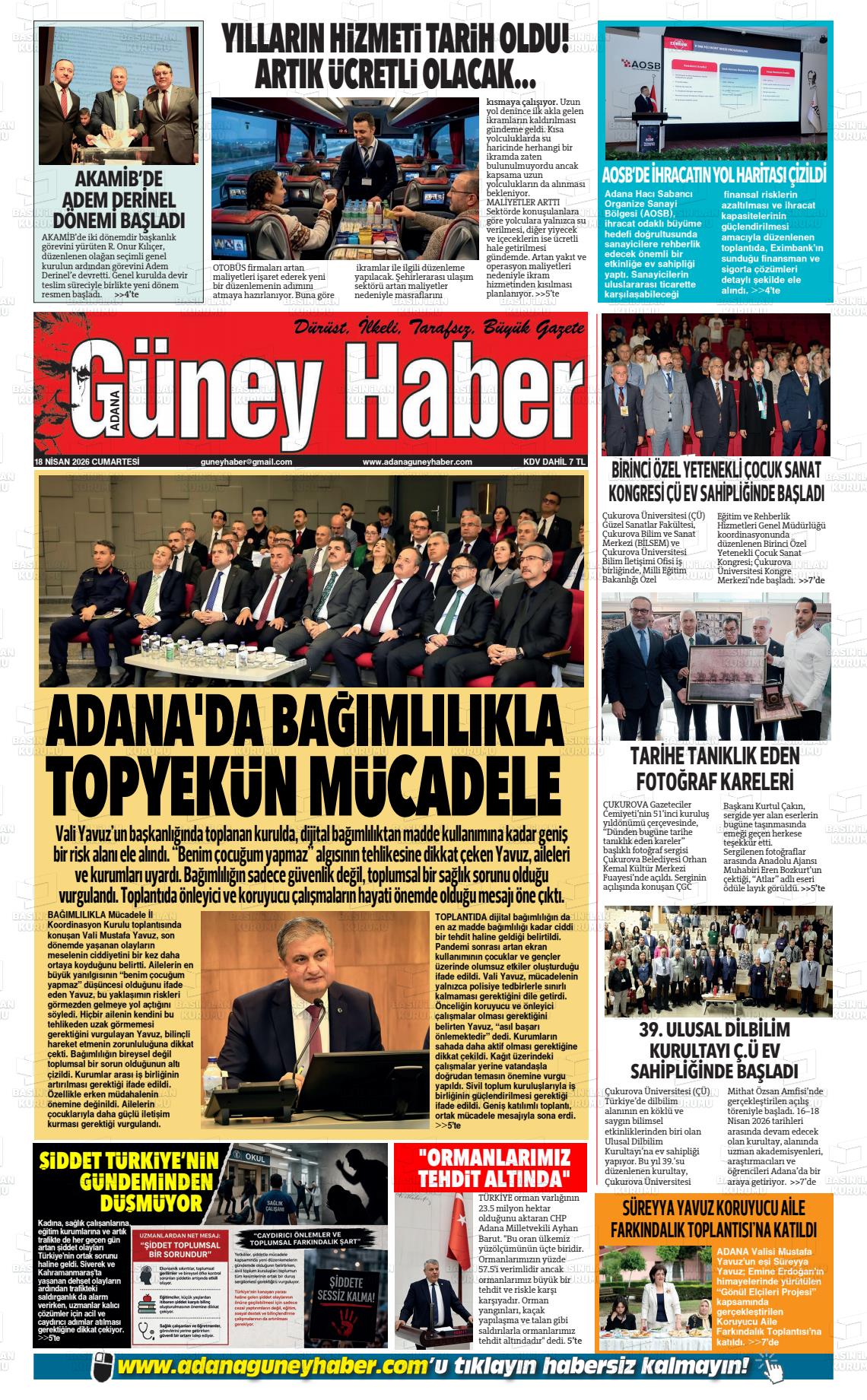 Adana Guneyhaber 18.04.2026