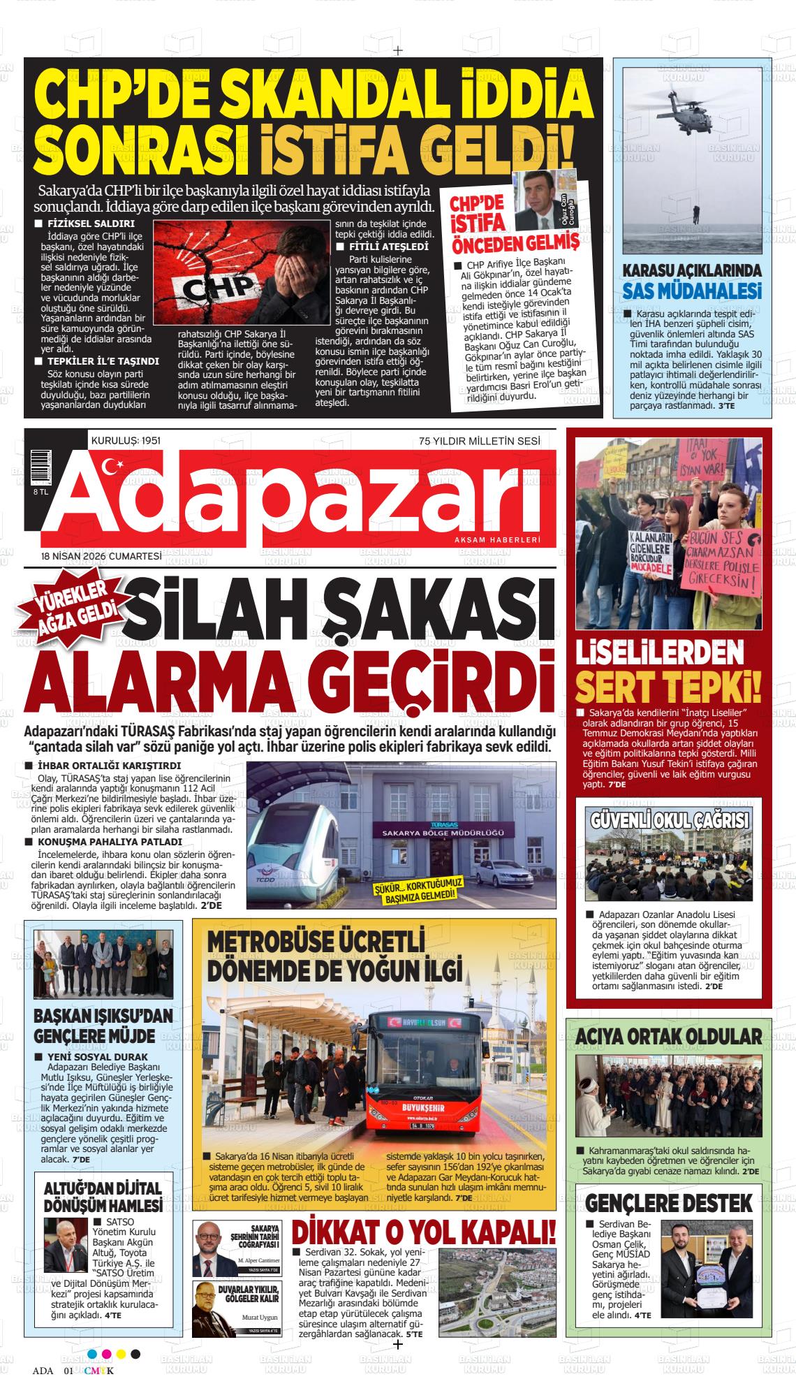 Sakarya Adapazariaksamhaberleri 18.04.2026
