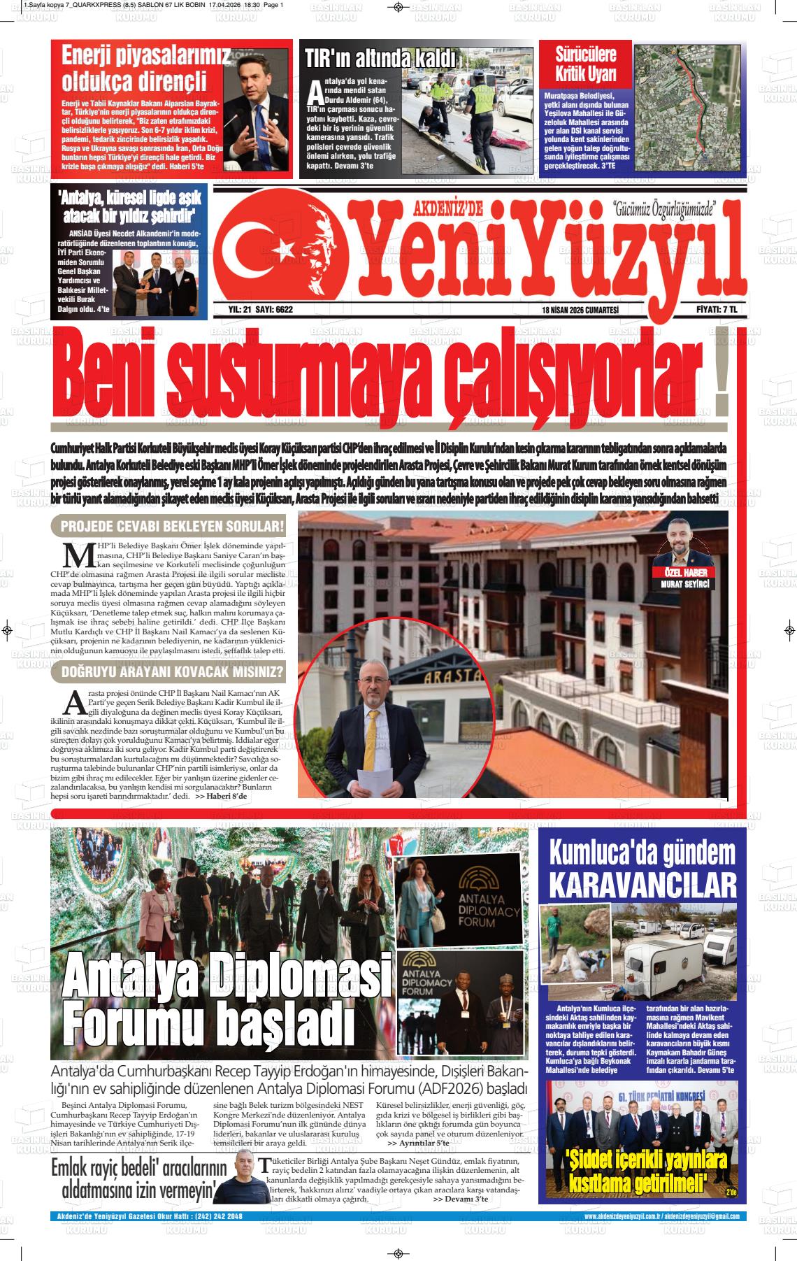Antalya Akdenizdeyeniyuzyil 18.04.2026