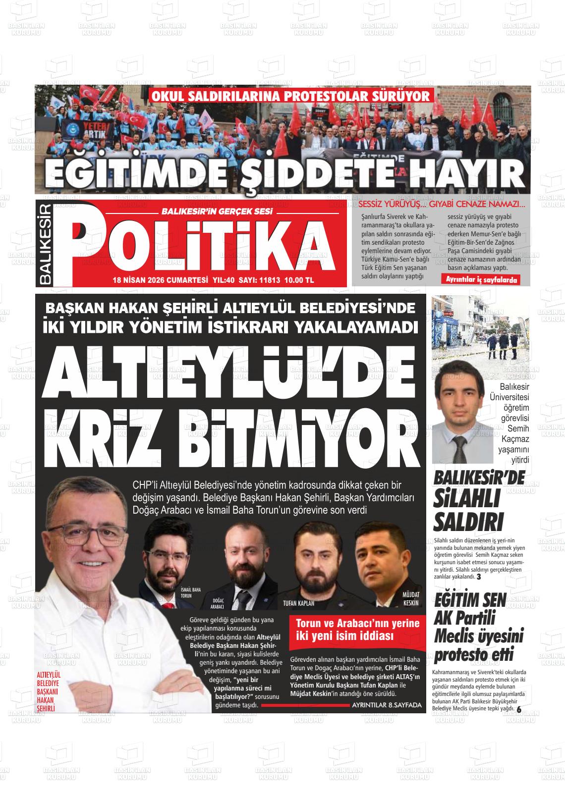 Balikesir Politika 18.04.2026