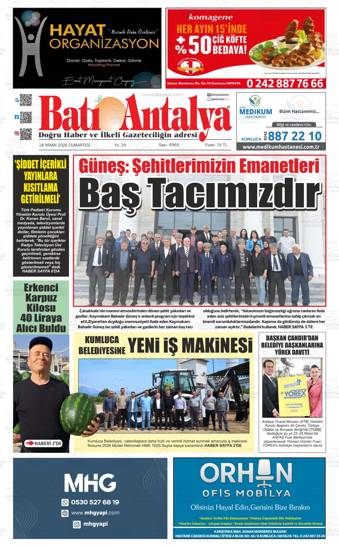 Antalya Bati 18.04.2026