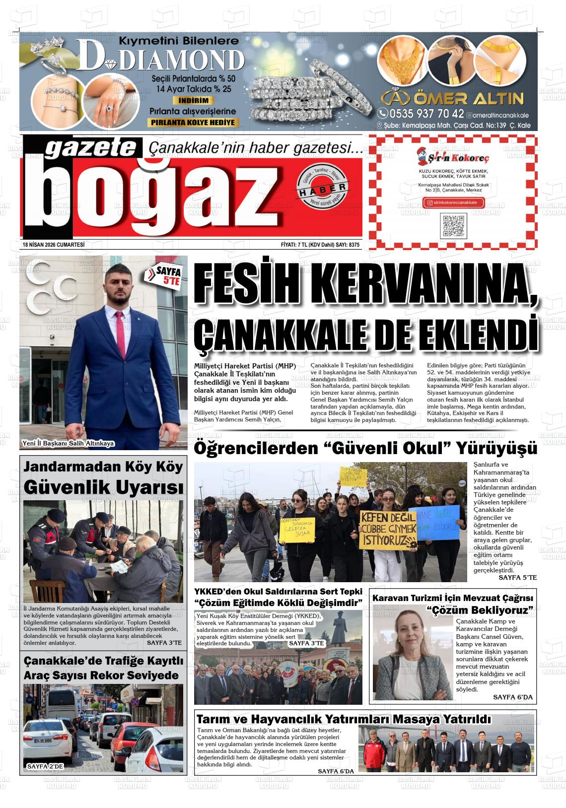 Canakkale Bogaz 18.04.2026