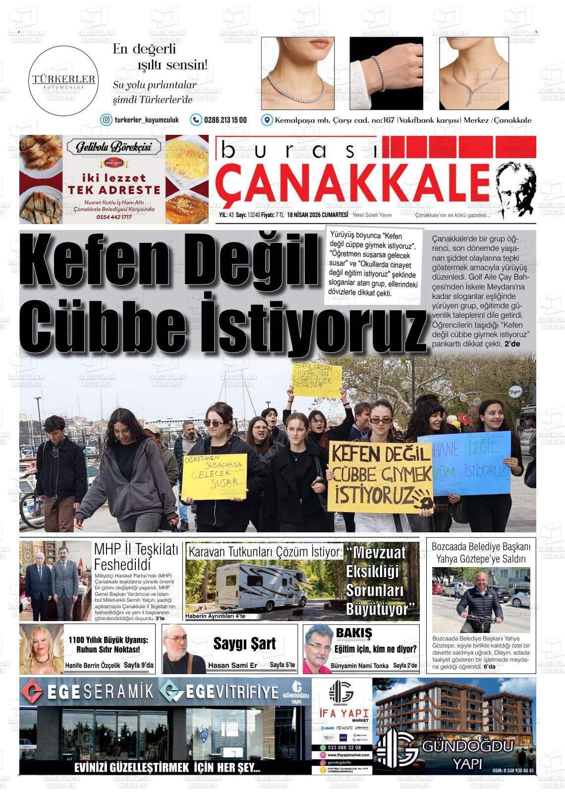Canakkale Burasi 18.04.2026