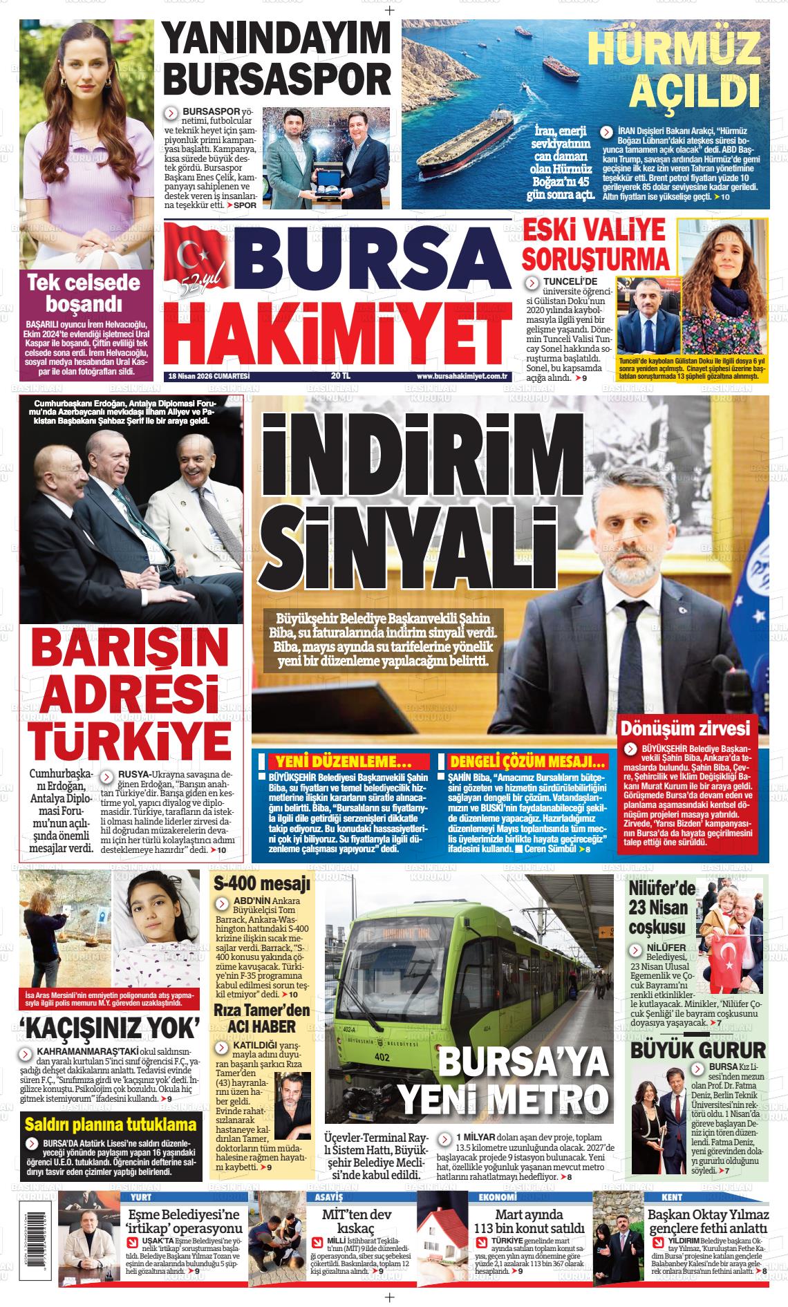 Bursa Hakimiyet 18.04.2026