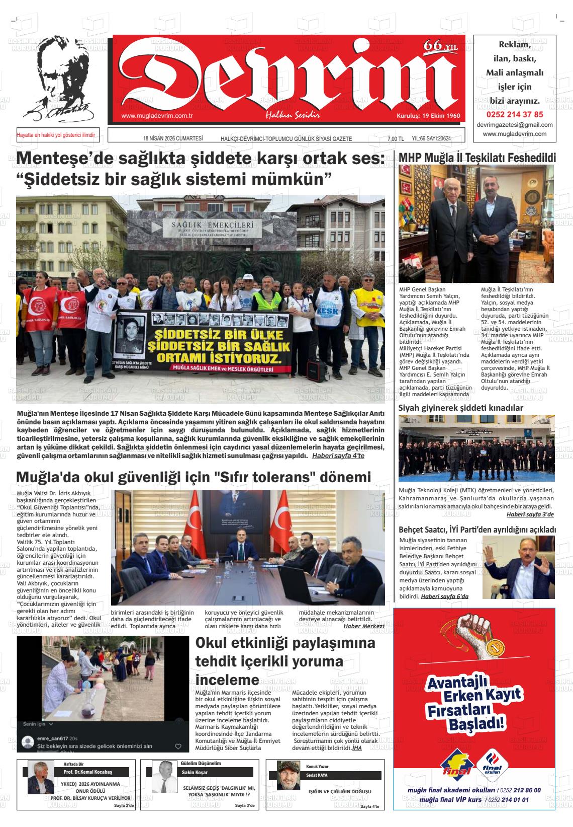 Tekirdag Devrim 18.04.2026