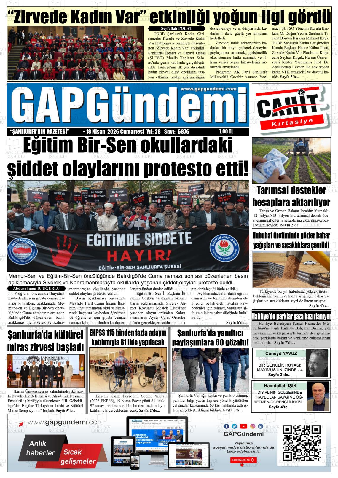 Sanliurfa Gapgundemi 18.04.2026