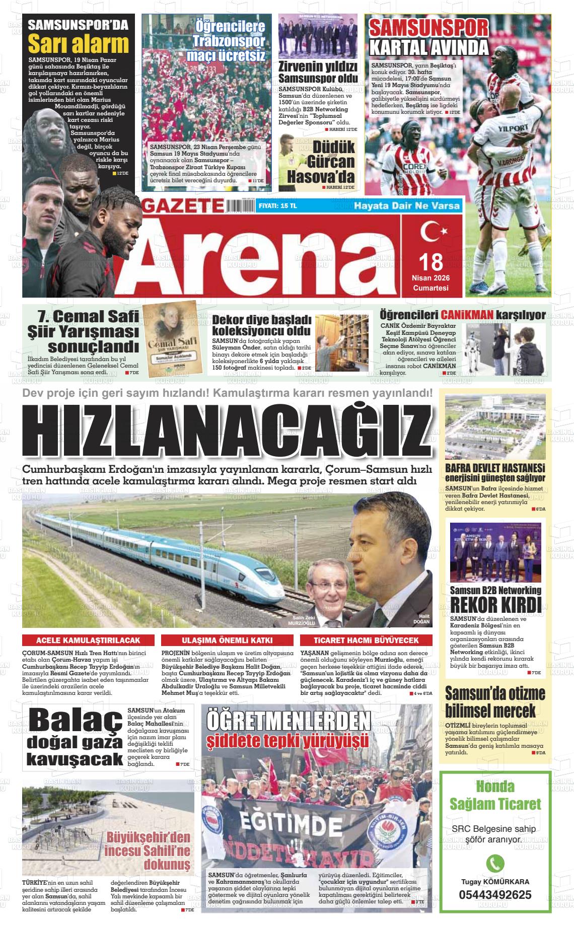 Samsun Gazetearena 18.04.2026