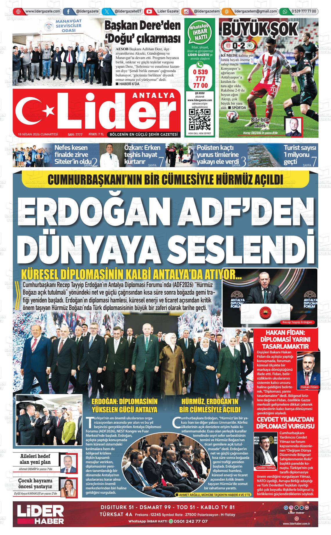 Antalya Gazetebir 18.04.2026