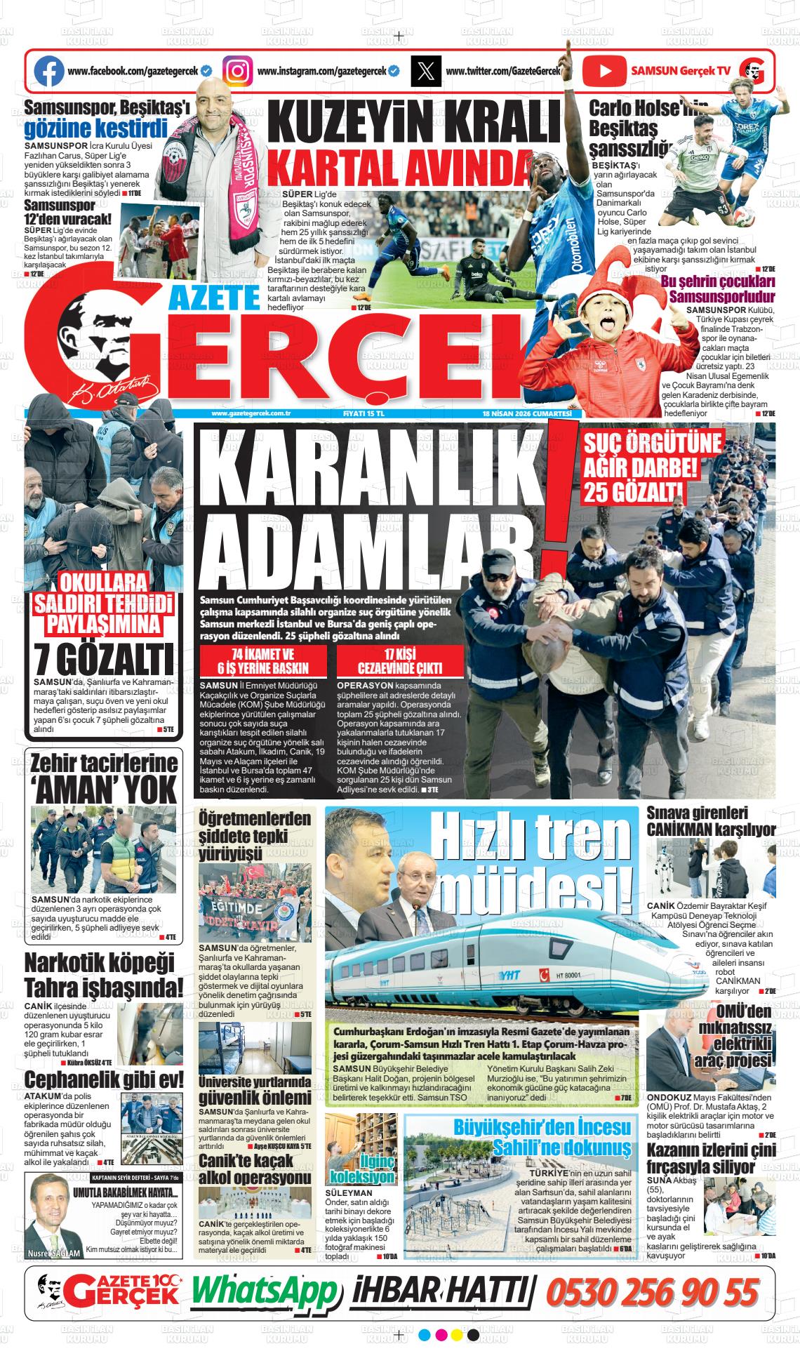Samsun Gazetegercek 18.04.2026
