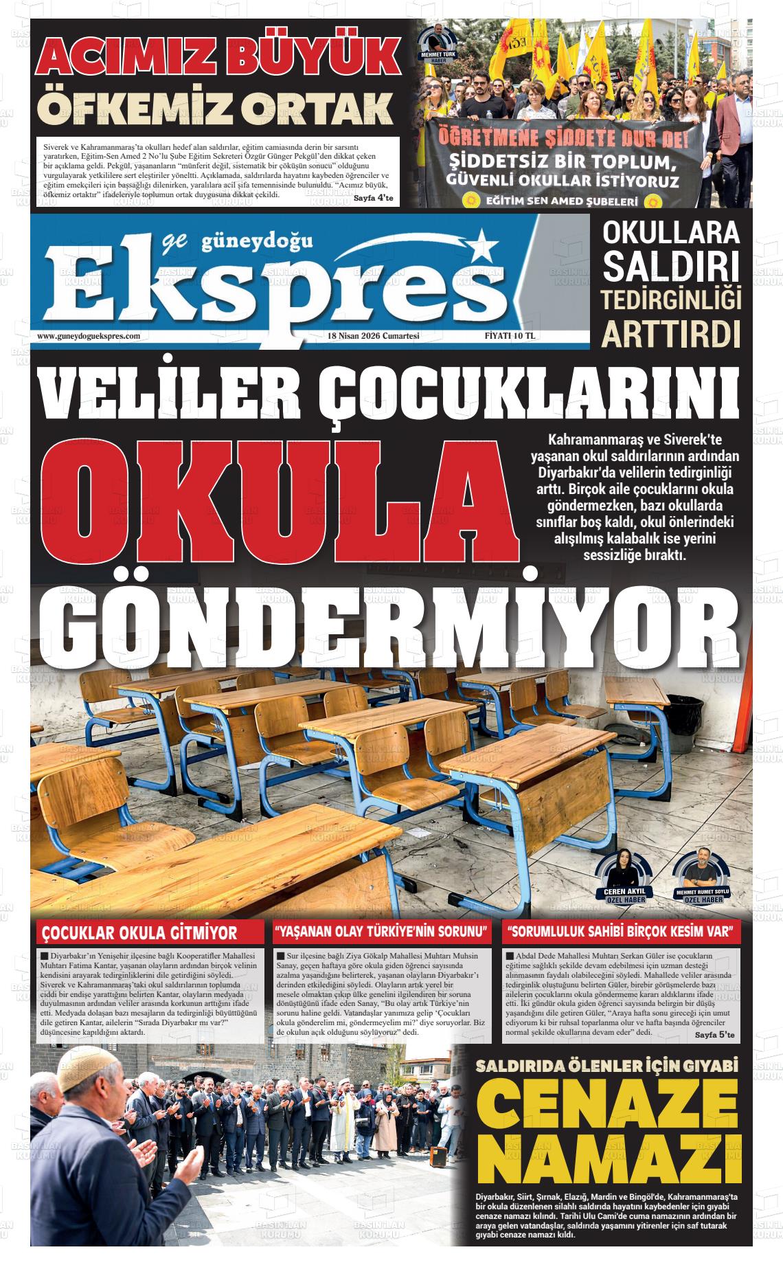 Diyarbakir Geguneydoguekspres 18.04.2026