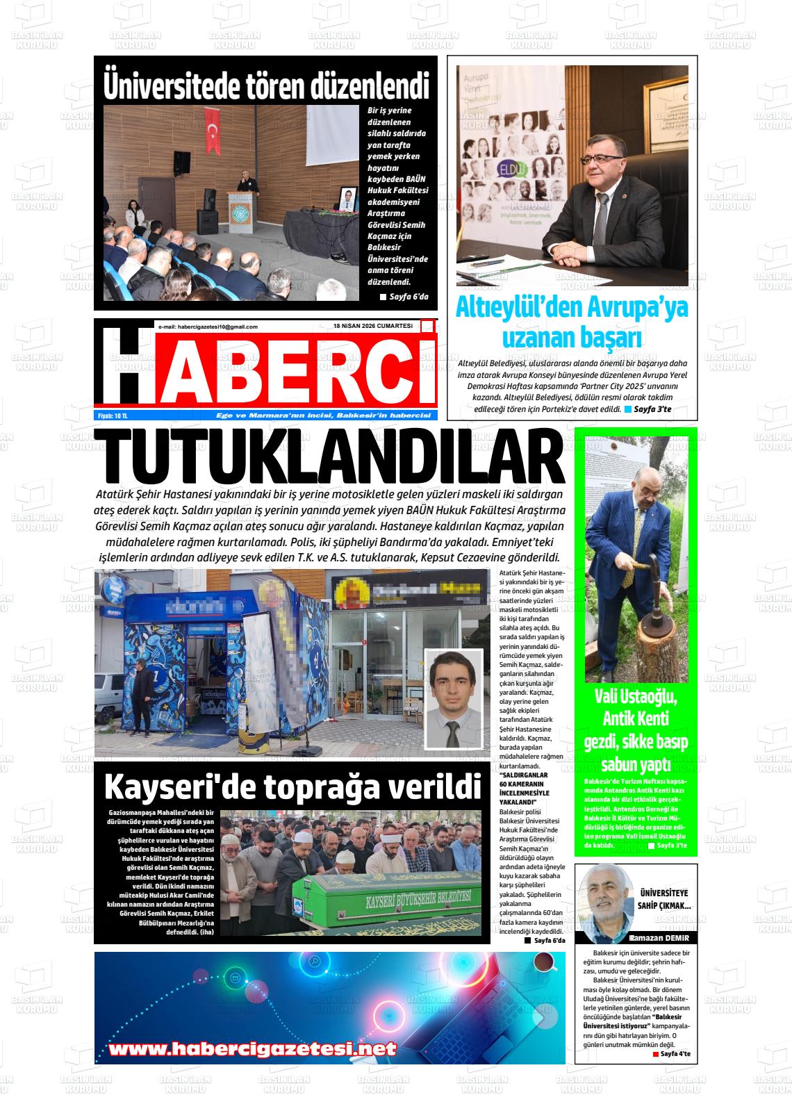 Mersin Haberci 18.04.2026