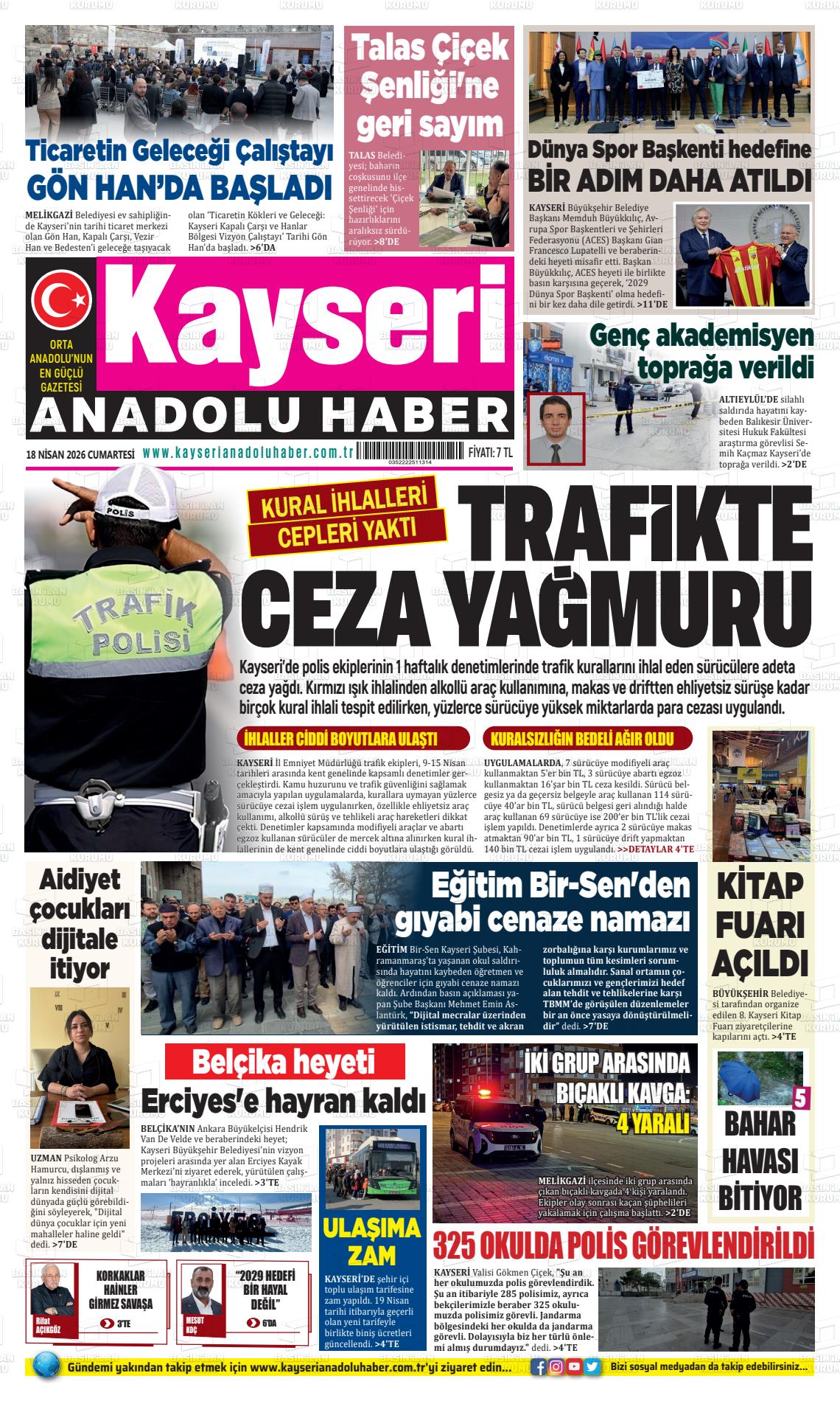 Kayseri Anadoluhaber 18.04.2026