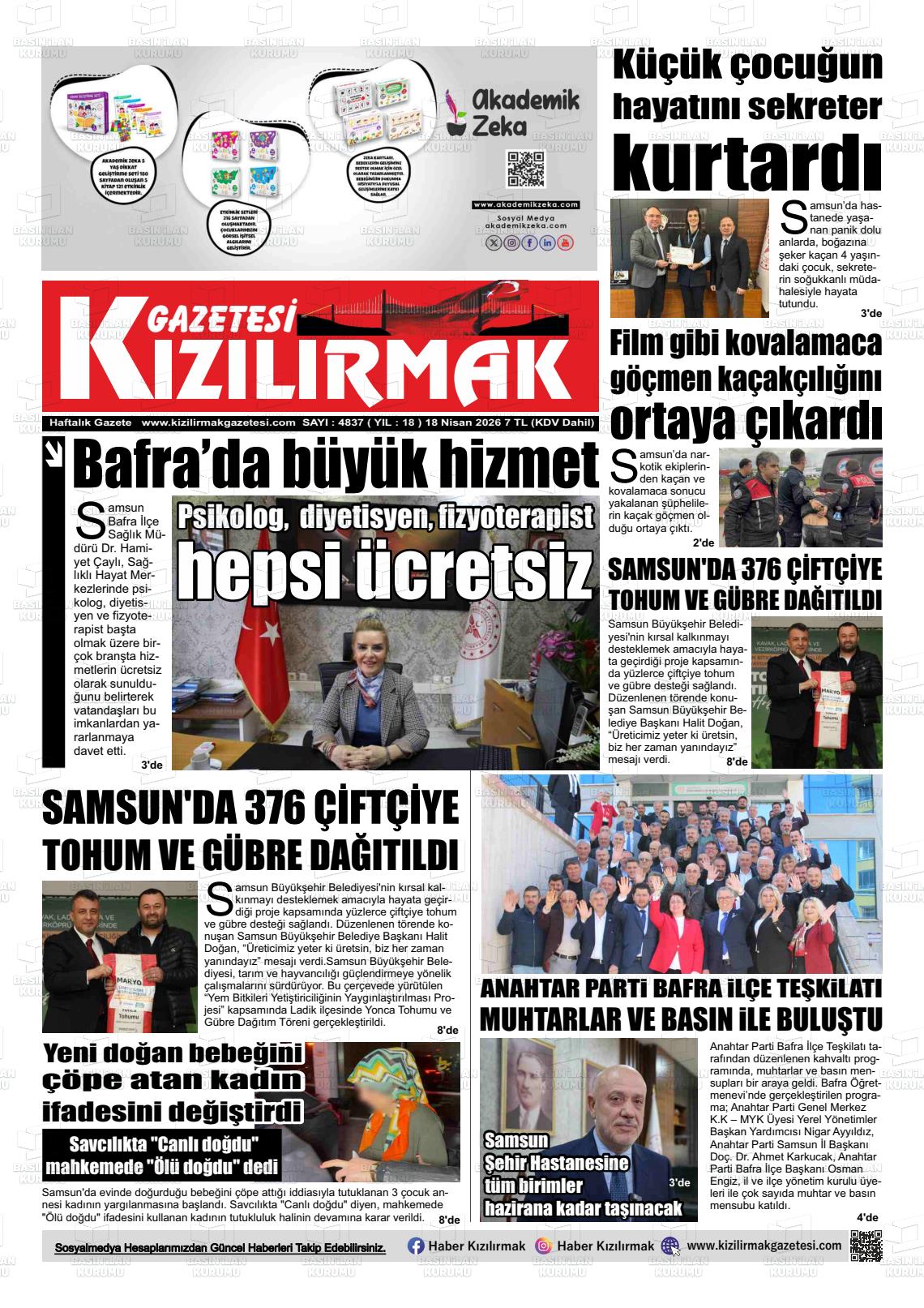 Samsun Kizilirmak 18.04.2026